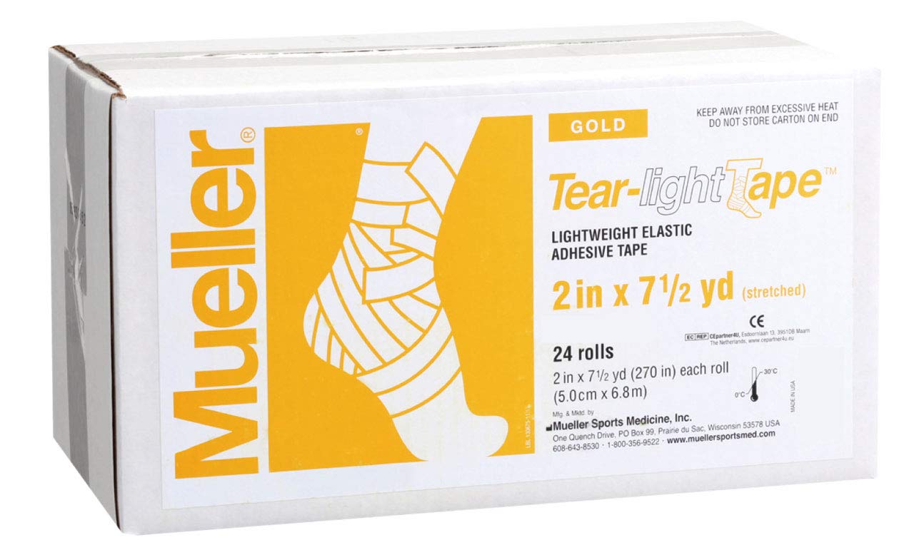 ミューラー(Mueller) テーピング ソフト伸縮 ティアライトテープ ゴールド 50mm幅 24巻入り 130685|Maison Outre