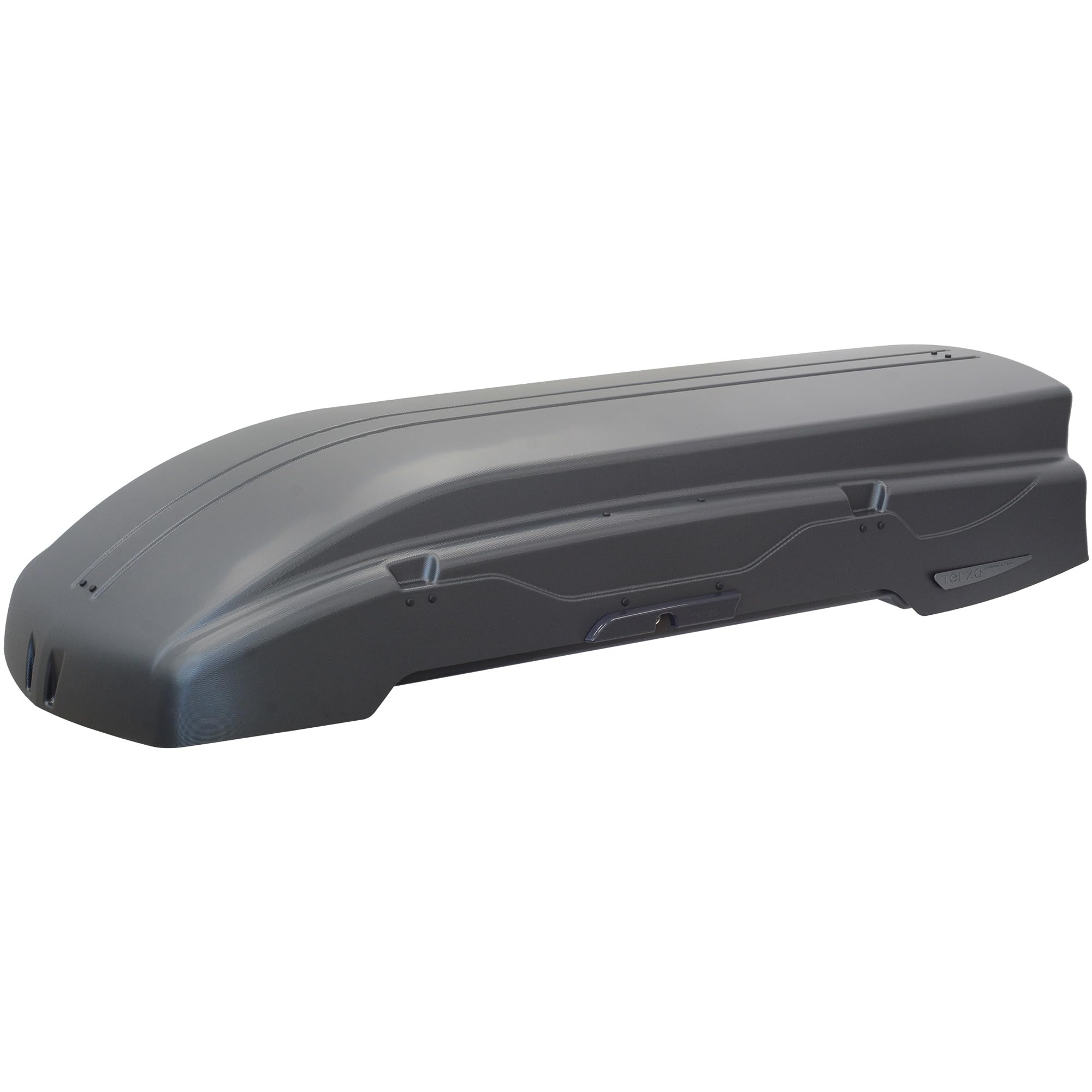 Terzo テルッツォ (by PIAA) ルーフボックス 大容量 496L 【Granforma (グランフォーマ) FLEXラージ】 マットグレー 両開きFLEX 小型スマートクランプで簡単取付 日本製 固定用ベルト標準装備 セーフティロック付 EA4|Maison Outre