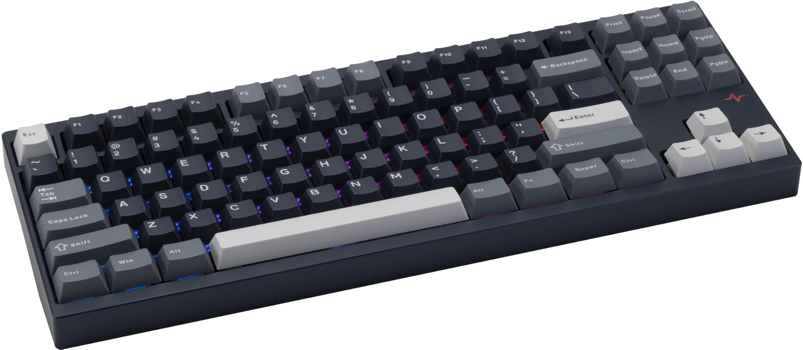 WOBKEY Crush80 メカニカルキーボード 3WAY接続 無線 テンキーレス TKL コンパクトサイズ 英字配列 ガスケットマウント RGB アルミ合金製 簡単取り外しケース ホットスワップ VIA 国内正規品 (Proネイビー)