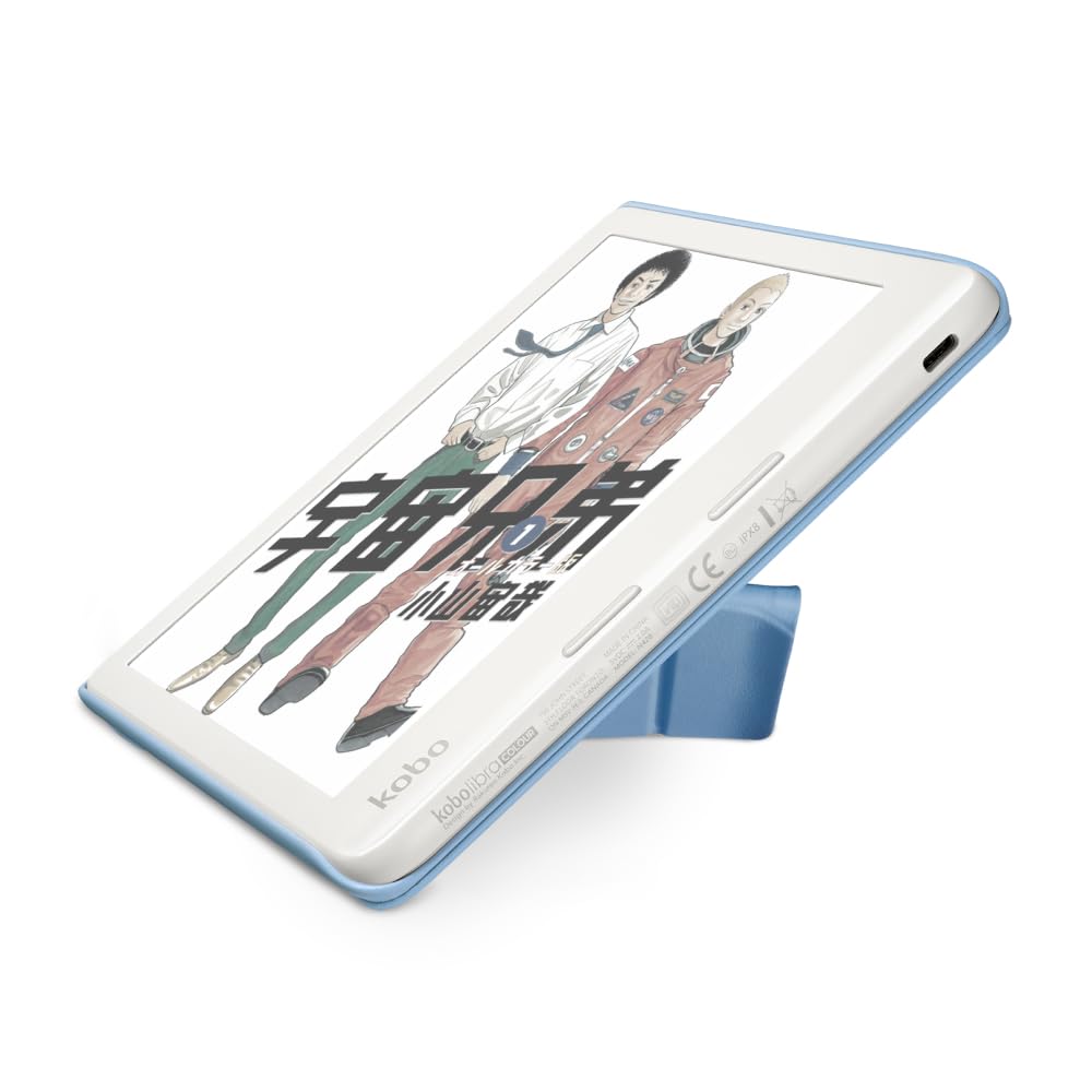Kobo Libra Colour（ブラック）スリープカバー（ダスクブルー）セット/カラー対応/書き込み機能/タブレット/Eink / 7インチ / 電子書籍リーダー / 32 GB/防水 / IPX8 / Wi-Fi/タッチスクリーン/ComfortLi