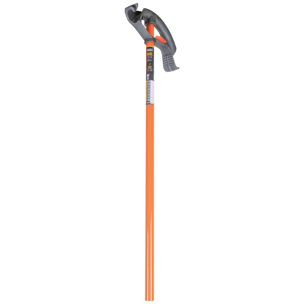 Klein Tools 51605 アイアンコンジットベンダー フルアセンブリ、1インチEMTと3/4インチリジッド、ワイドフットペダル、ベンチマークシンボルとアングルセッター