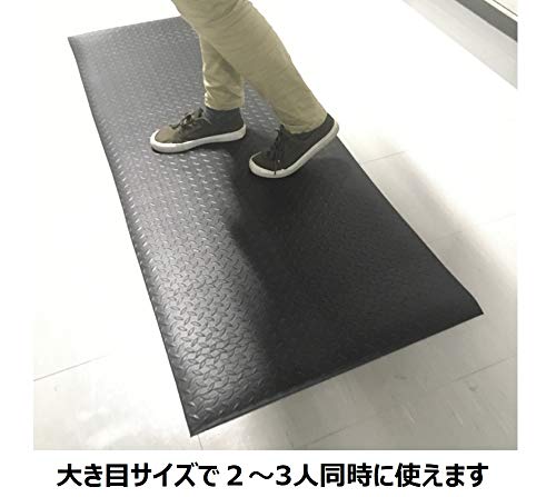 疲労軽減マット 60x150cm 厚さ9mm 黒 発泡PVC 立ち作業時の疲労軽減に効果的｜Maison Outre