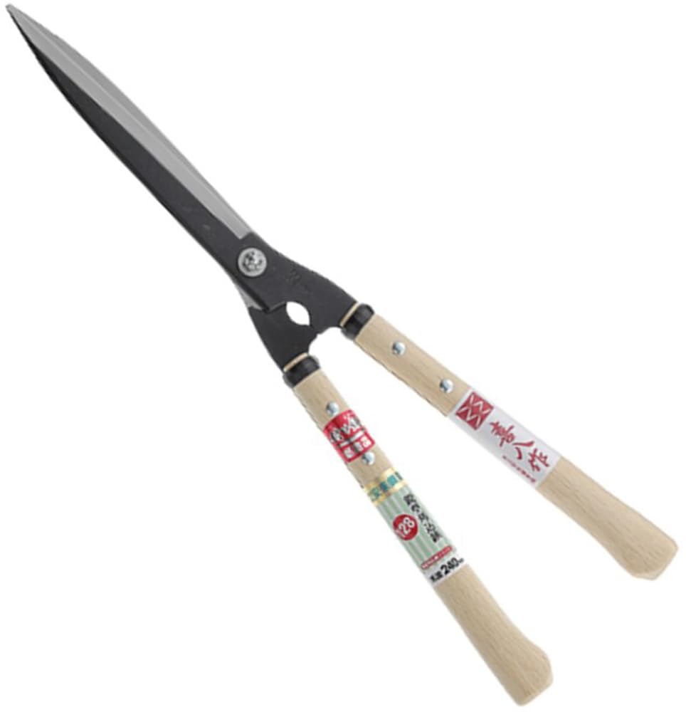 吉岡刃物製作所 喜八作 プロ用 鋭型刈込鋏 No.128 240mm 9寸ナタ樫柄|Maison Outre