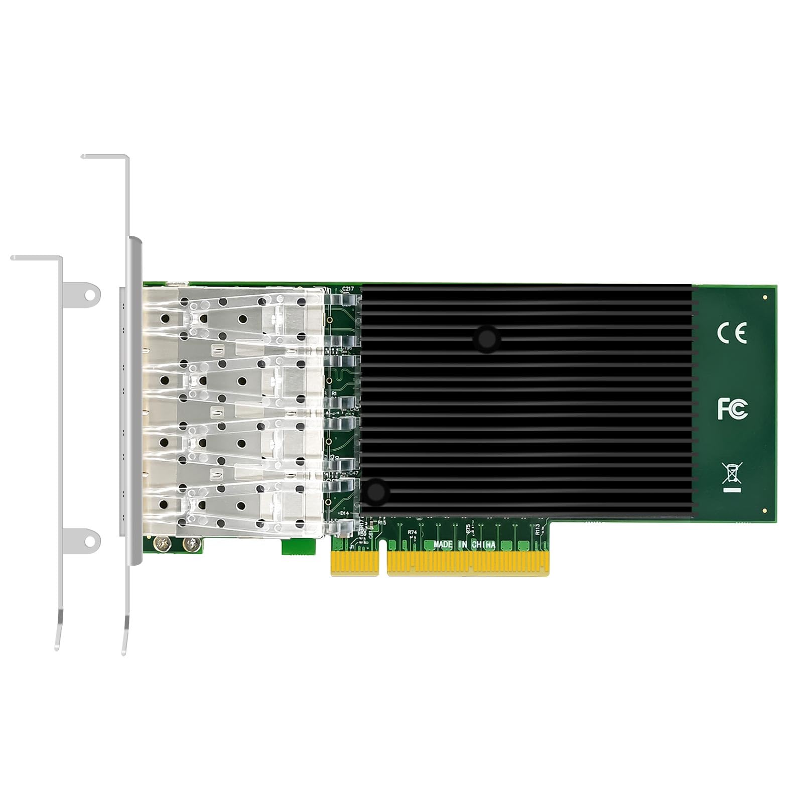 GLOTRENDS ST7219 4ポート10G SFP+イーサネットカード、Intel X710-BM1コントローラ、PCIE 3.0 X8インターフェイス、Windows 11/10/Windowsサーバ/Linux/ESX/VMware ESXi対応