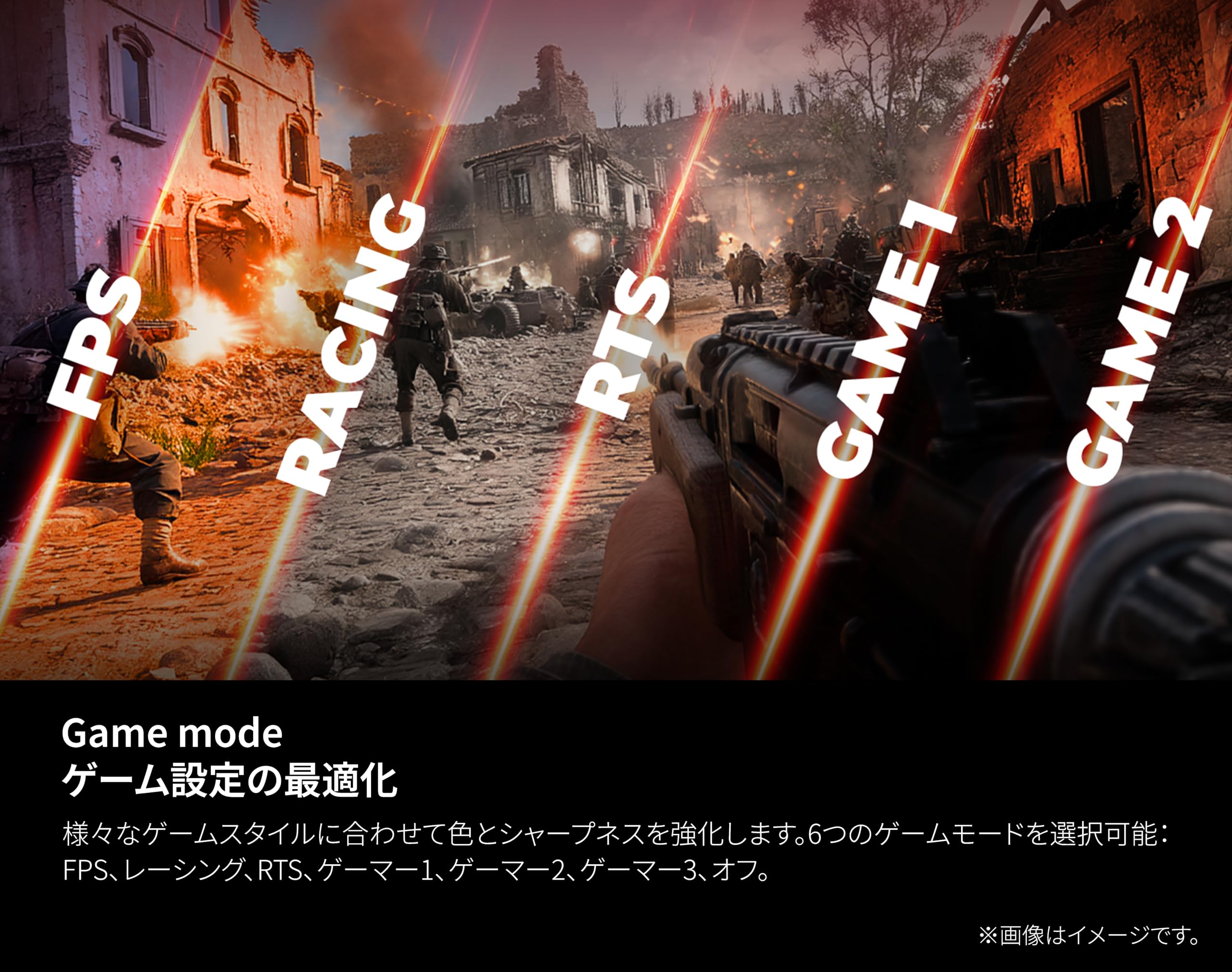 AOC ゲーミングモニター 23.8インチ, フルHD/1920×1080@180Hz, 応答速度0.5ms(MPRT), Fast IPS, HDMI2.0 x 1/ DP1.4x1,ブルーライト低減, フリッカーフリー, G-Sync Compatib
