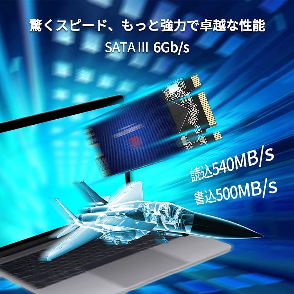 GamerKing M.2 2242 SSD 500GB SATA III 6Gb/s NGFF 内蔵型 Solid State Drive ハードドライブ 高性能ハードドライブノート/パソコン/デスクトップ適用 ソリッドステートドライブ 3年保証SSD ｜Maison Outre