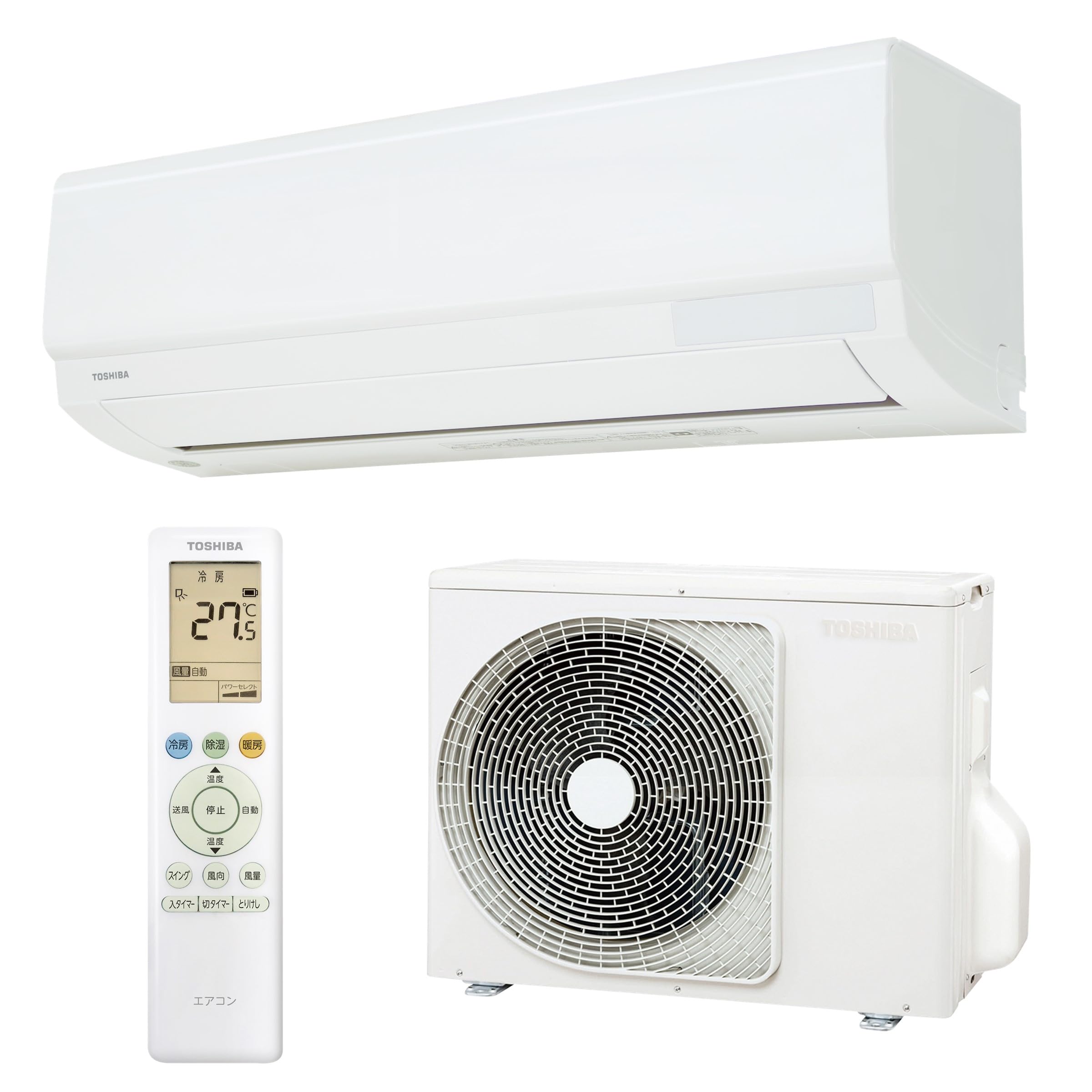 TOSHIBA(東芝) ルームエアコン 6畳用 RAS-V221TE(W) V-TEシリーズ 2.2kW 2026年モデル ホワイト 無線LAN内蔵 スマホ操作対応 高さ250mm コンパクト設計 内部クリーン 除湿 静音|Maison Outre