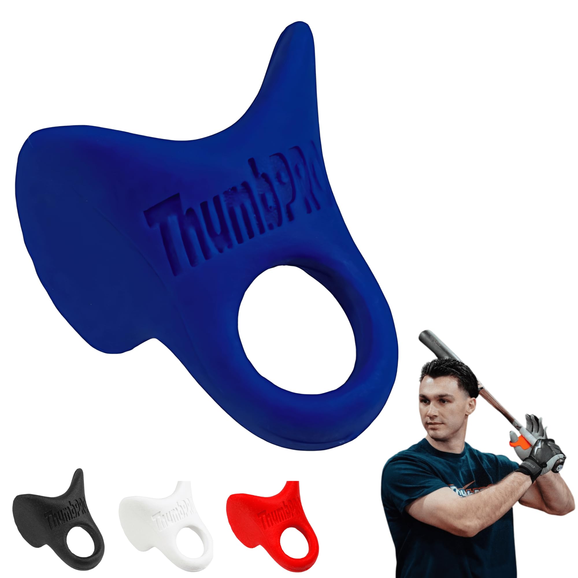ThumbPRO 野球用サムガード バッティング時のしびれ軽減 グリップ強化 親指プロテクター ソフトボール対応 左右兼用 3サイズ(ニトロネイビー、ラージ)|Maison Outre