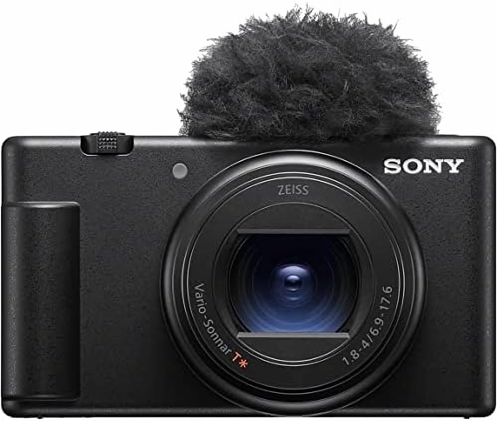 SONY(ソニー) コンパクトデジタルカメラ VLOGCAM Vlog用カメラ ZV-1II ボディ ウィンドスクリーン付属 18-50mm F1.8-4.0 ズームレンズ ブラック ZV-1M2 B|Maison Outre
