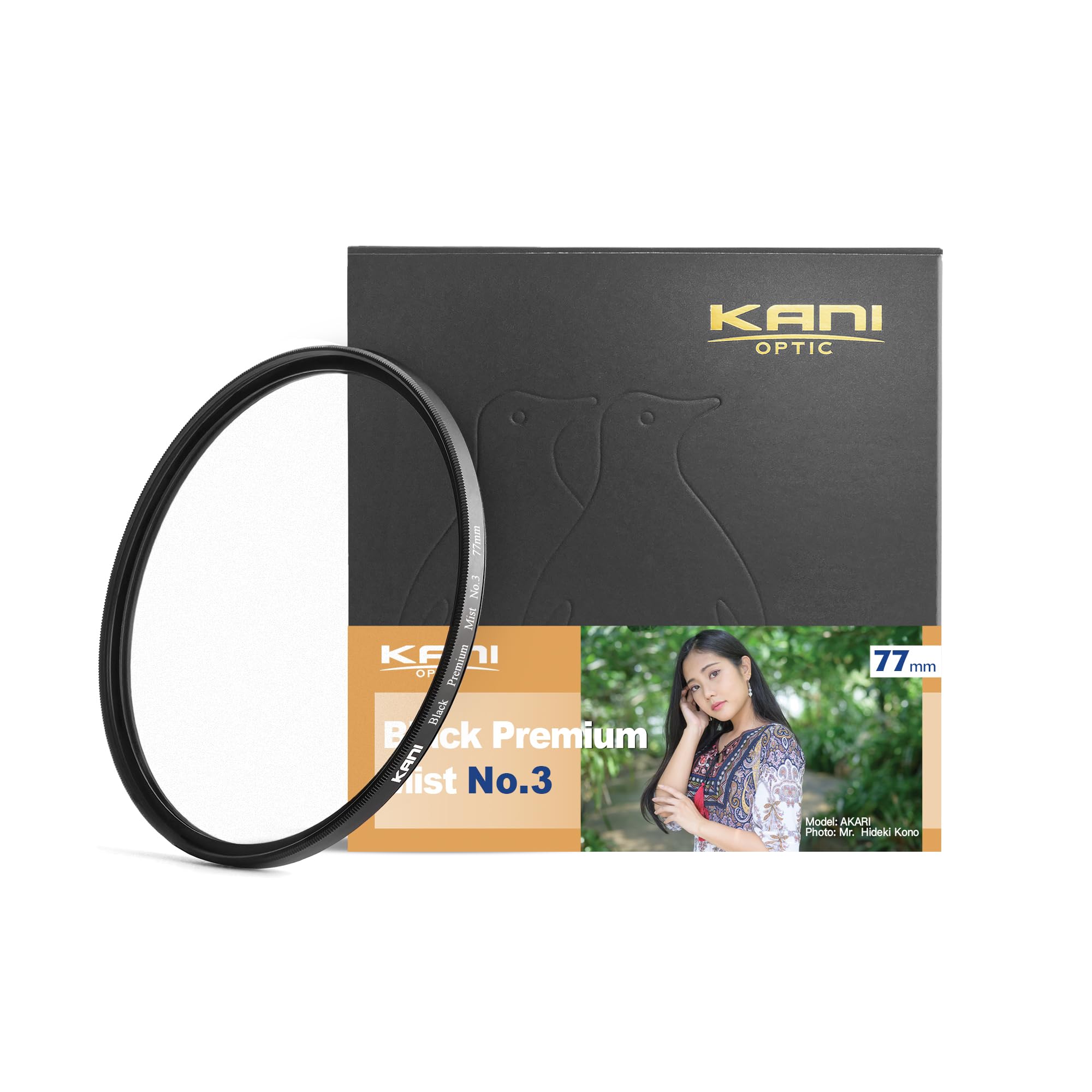 KANI 77mm ソフトフィルター Black Premium Mist No.3 ブラックミスト効果 コントラスト調整 低反射 撥水 撥油 防汚 ナノコーティング 819383｜Maison Outre