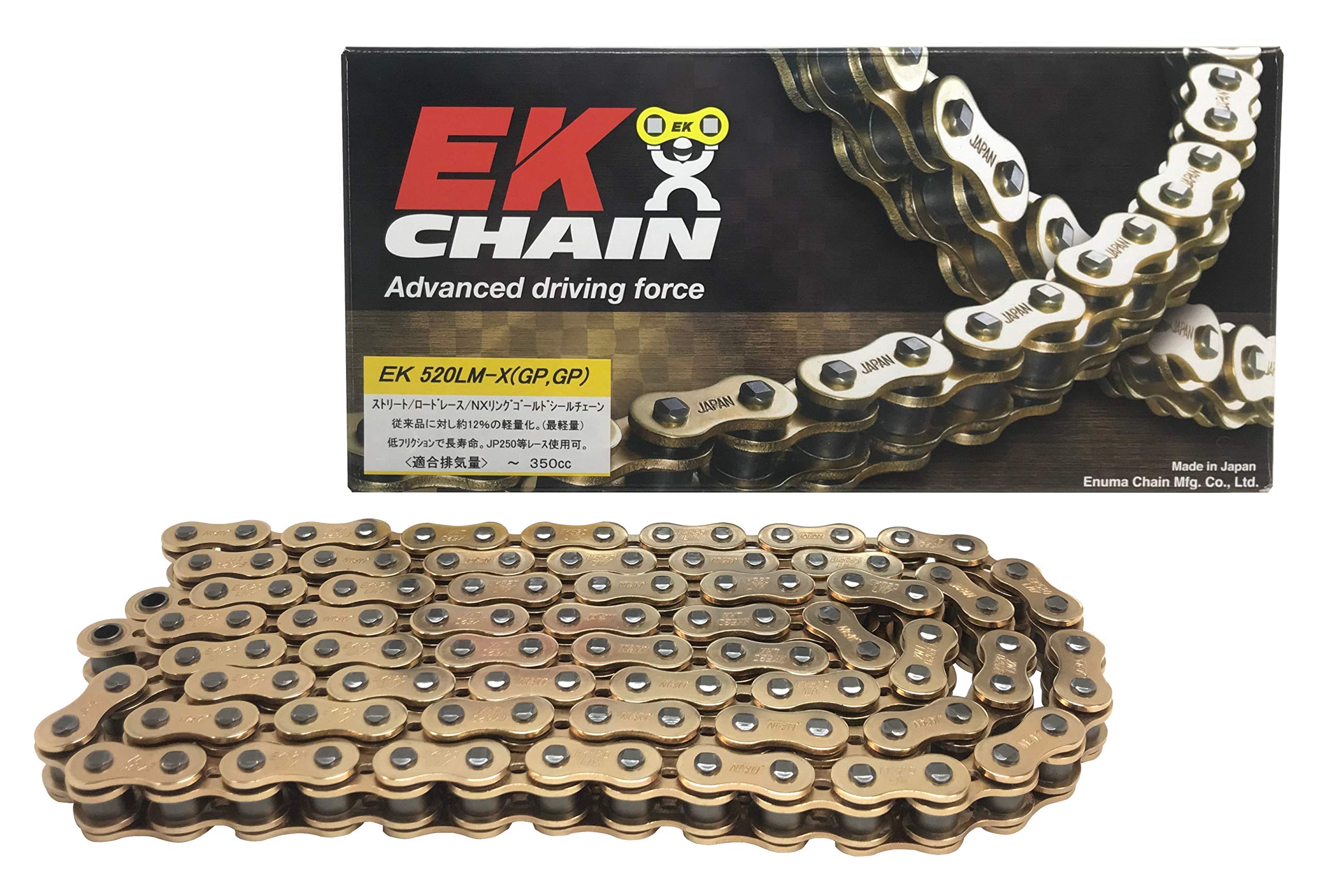 EK(イーケー) NXリングシールチェーン 520LM-X ゴールド 110L 【セミプレスクリップジョイント】｜Maison Outre