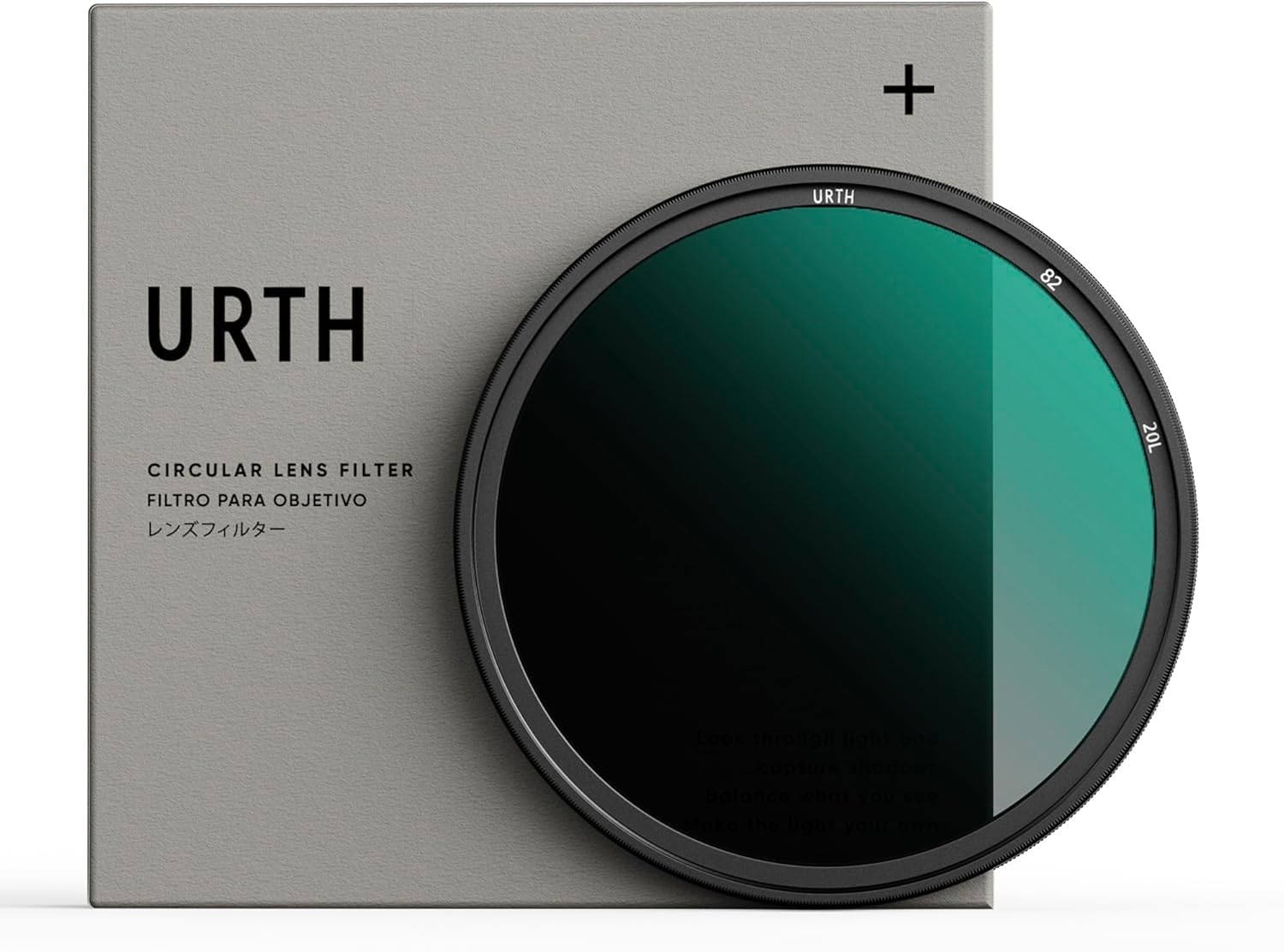 Urth 82mm ND4 レンズフィルター(プラス+) 2ストップ 固定 NDレンズフィルター (高透過率 / 20層 ナノコーティング) 光学ガラス|Maison Outre