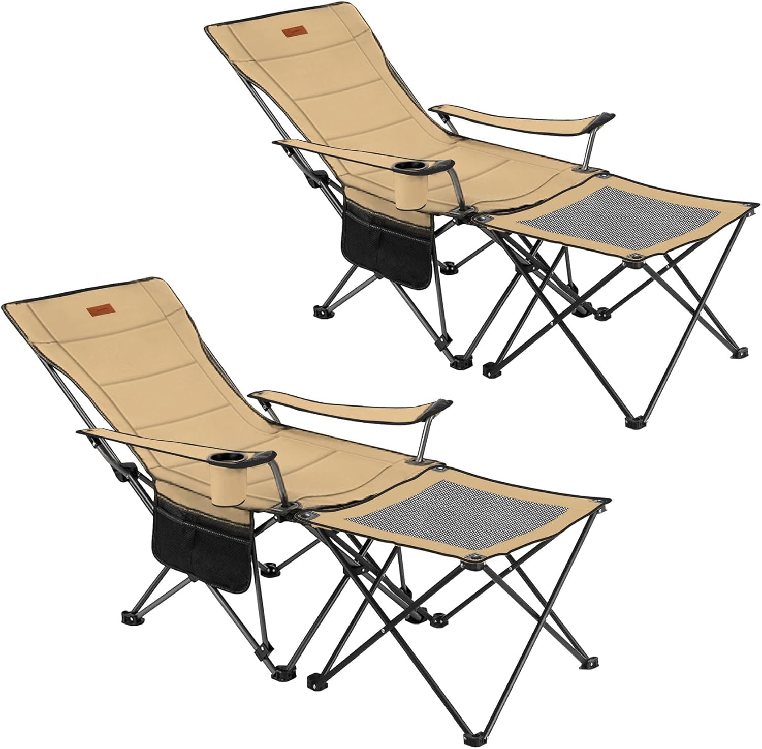 リクライニングチェア キャンプ椅子 4way 仮眠 昼寝 4段階調整【耐荷重150kg】アウトドアチェア コンパクト 折りたたみチェア 軽量 イス 【 独自開発のカップホルダー】携帯便利 ピクニック レジャー キャンプ用 四季適用 収納袋付 お釣り お花見