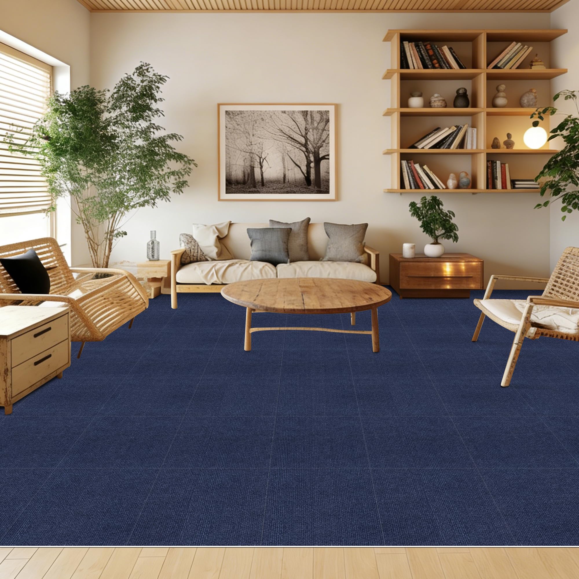 【 限定ブランド】Piiyoow パンチ・タイルカーペット 60*45 cm 36枚 吸着 マット 滑り 止め マット 防音 マット ペット マット 吸着力が強い 容易に移動できない 防音ノイズ低減 防水滑り止め 水洗可能 ほごゆか 各年齢層に適している【|Maison Outre