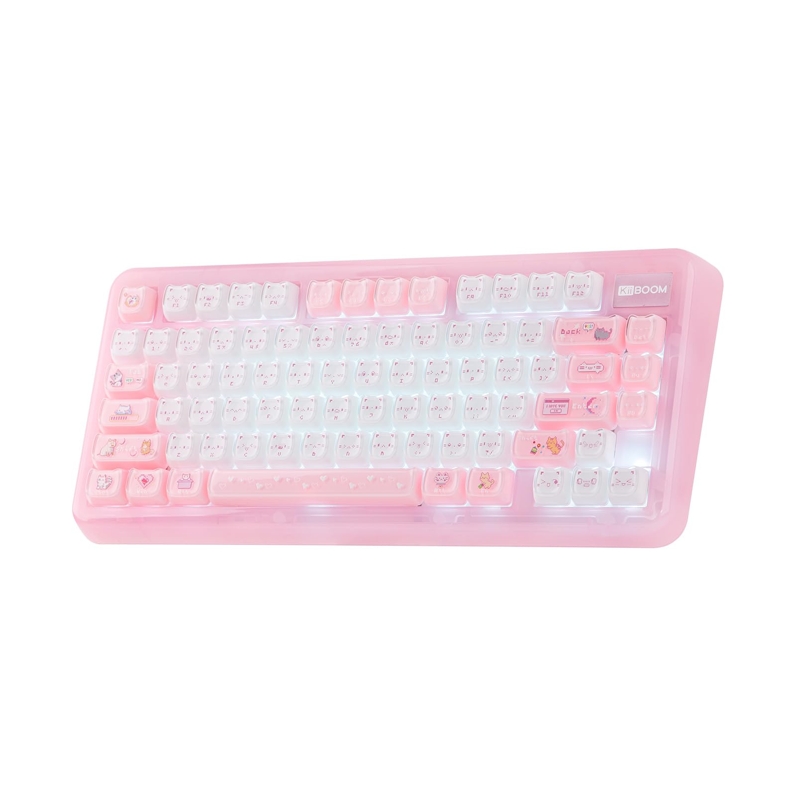 KiiBOOM Phantom81 Lite 75% ガスケット メカニカルキーボード QMK&VIAプログラマブル対応 3モードワイヤレスゲーミングキーボード RGBバックライト ABSケース+UVコーティング技術 ホットスワップ対応 Windows/M｜Maison Outre