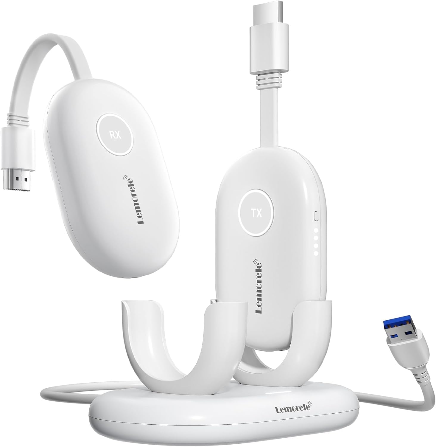ワイヤレス hdmi 送受信機セット 磁気 50M hdmi 無線化 【日本技適認証取得】小型 1*送信機+1*受信機 8台TX増設可能 設定不要/WiFi不要/50M 転送&50ms超低遅延無線 /1080P60hz/5G HDMI1.4 映像音声同期出|Maison Outre