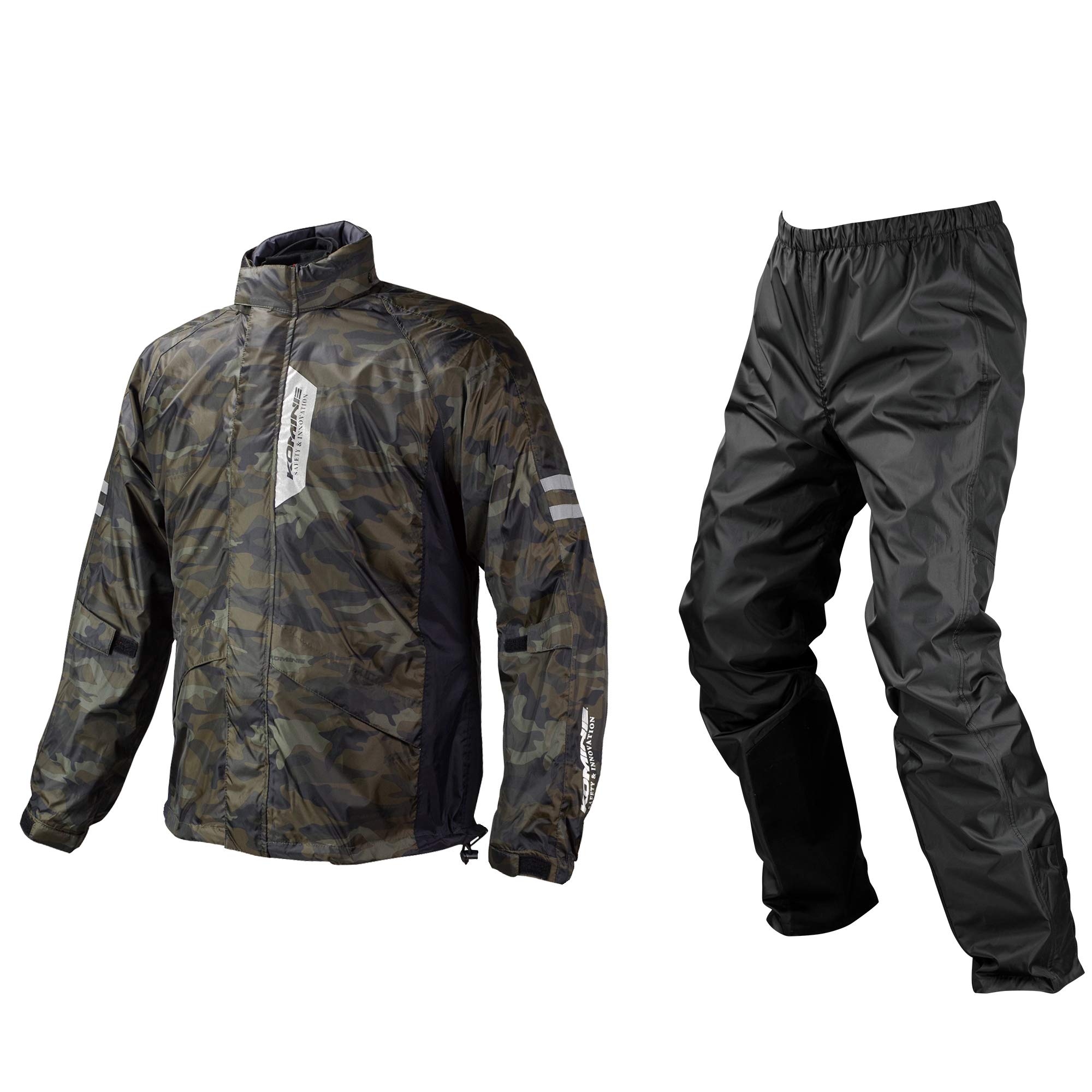 [KOMINE] バイク用 ブレスターレインウェアフィアート RK-539 755 雨具 カッパ 防水 03-539 メンズ KOMINE Camo S