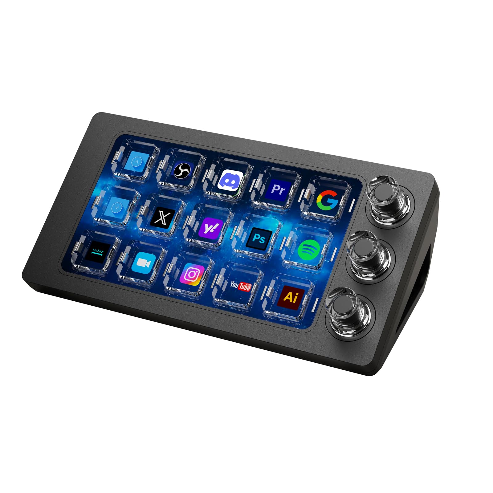 MagTran M3 PCワークやライブ配信向けのストリームコントローラーデック ビデオや画像編集用の左手デバイス 透明で滑らかなマグネット式キー 長時間のゲームやタイピングでも快適に使用可能（ブラック）｜Maison Outre