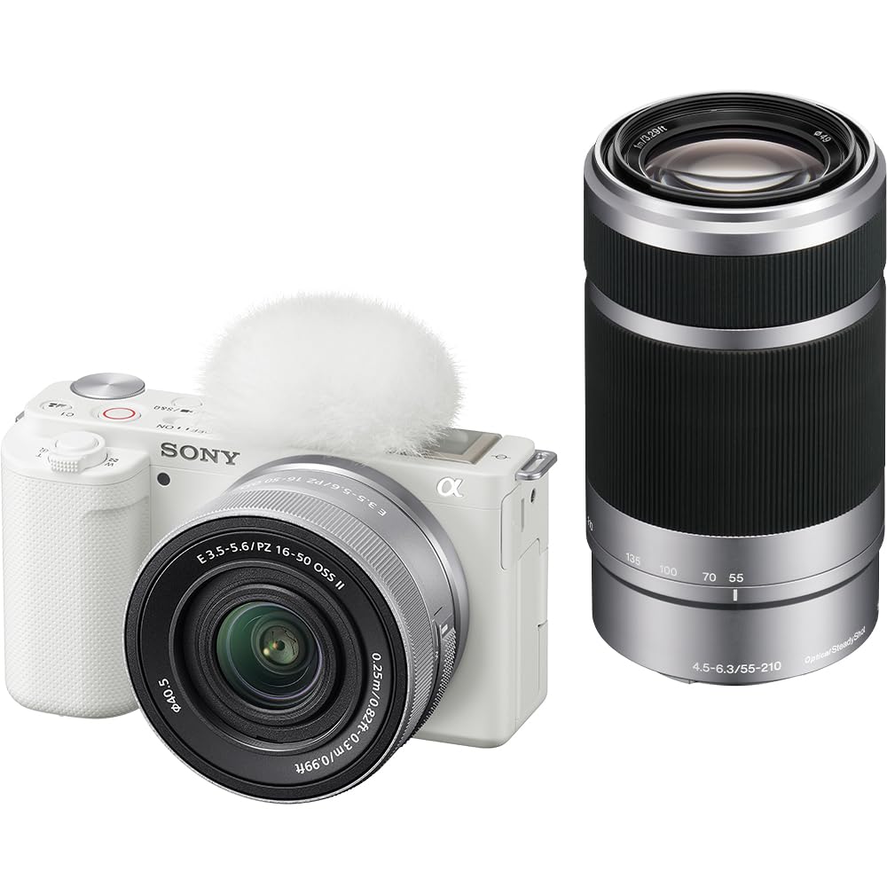 SONY(ソニー) ミラーレス一眼カメラ ZV-E10 ダブルズームレンズキット(同梱レンズ:SELP16502+SEL55210) ホワイト ZV-E10X WQ レンズ交換式 APS-C E10X White|Maison Outre