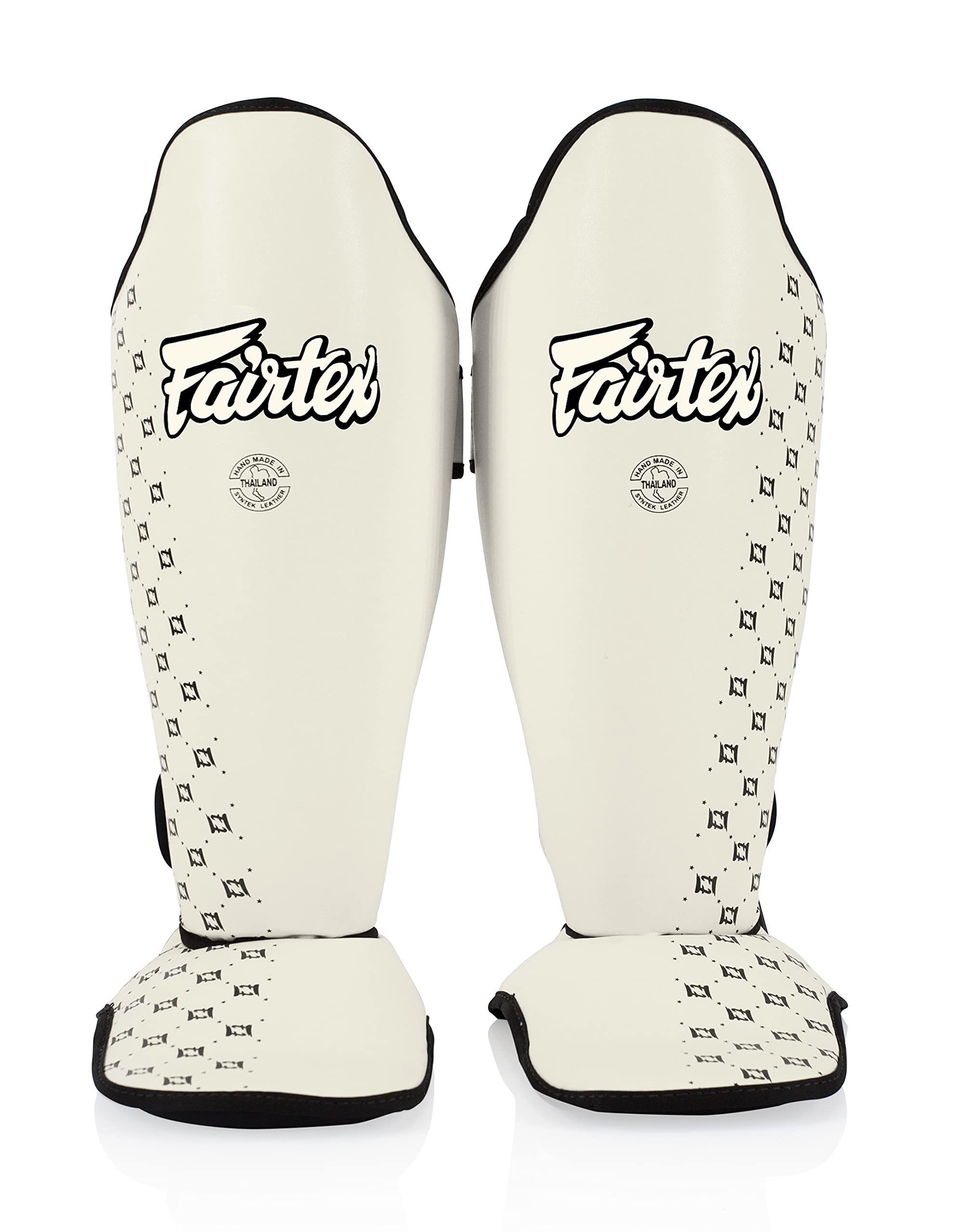 Fairtex SP5 ムエタイ すね当て メンズ レディース 子供用 | シンガード プレミアム 軽量 耐久性 | トレーニング中やスパーリング中の脛骨の副木を防ぐ拡張保護 - XL ホワイト|Maison Outre