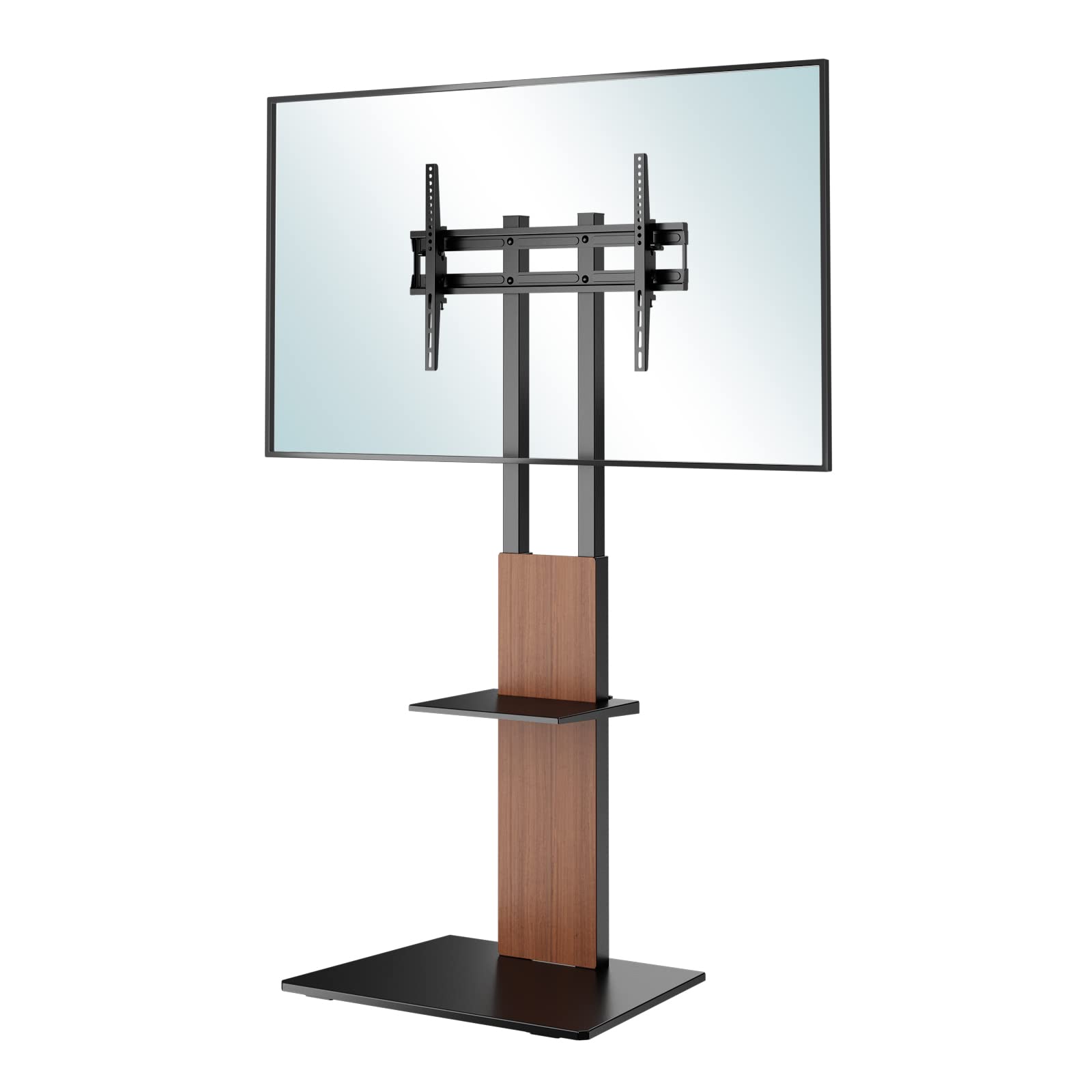 ディーエムエムドットメイク(DMM.make) DMM.make DISPLAY/TVスタンド テレビスタンド 壁寄せ 据置スタンド 壁掛け風 43-65インチ VESA対応 棚板付き 高さ/角度調整 DKS-LSW7 ブラウン｜Maison Outre