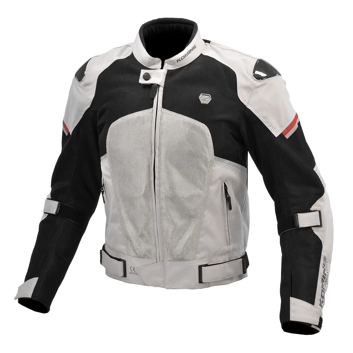 [KOMINE] バイク用 ジャケット JK-1573 プロテクトカーボンメッシュジャケット 07-1573 レディース Light Grey Black WL｜Maison Outre