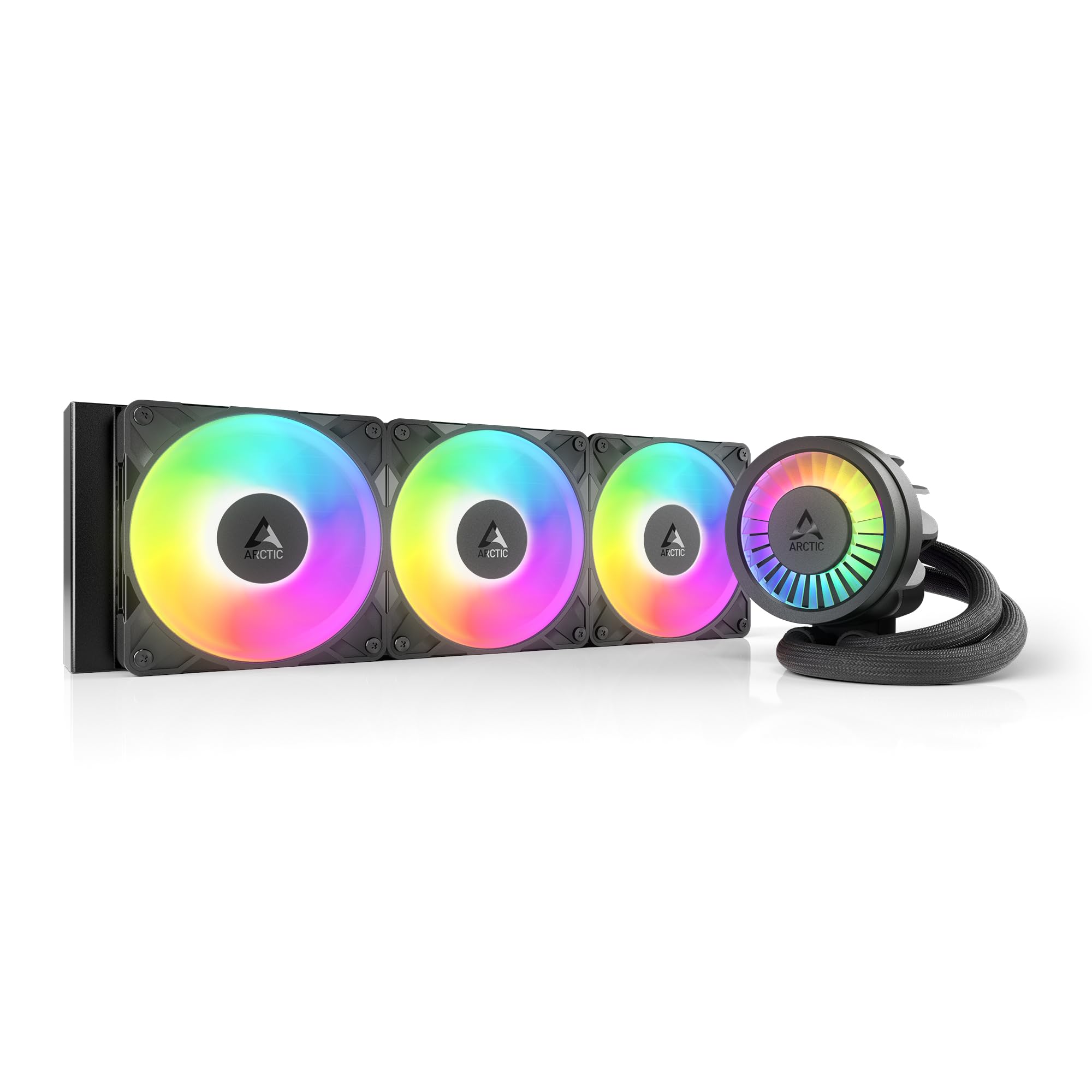 ARCTIC Liquid Freezer III Pro 360 A-RGB - 簡易水冷CPUクーラー 360mm 120mmファン&times;3 5VアドレサブルRGB 38mm厚ラジエーター PWMポンプ VRMファン搭載 ブラック｜Maison Outre 18,428円