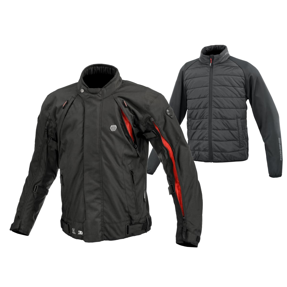 [KOMINE] バイク用 ジャケット JK-5995 フルイヤーシステムジャケット セット Black Red M 07-5995 M｜Maison Outre