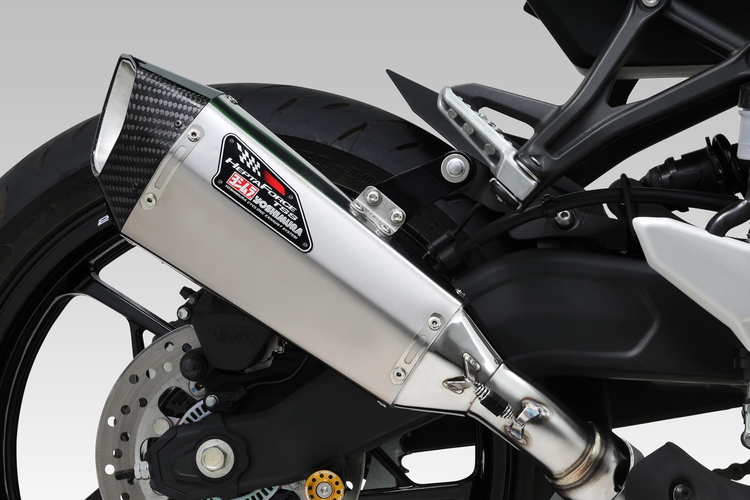 ヨシムラ スリップオン Ninja ZX-25R(23) HEPTA FORCE TSS サイクロン EXPORT SPEC 政府認証 サテンフィニッシュ YOSHIMURA 110-247-L23G0｜Maison Outre