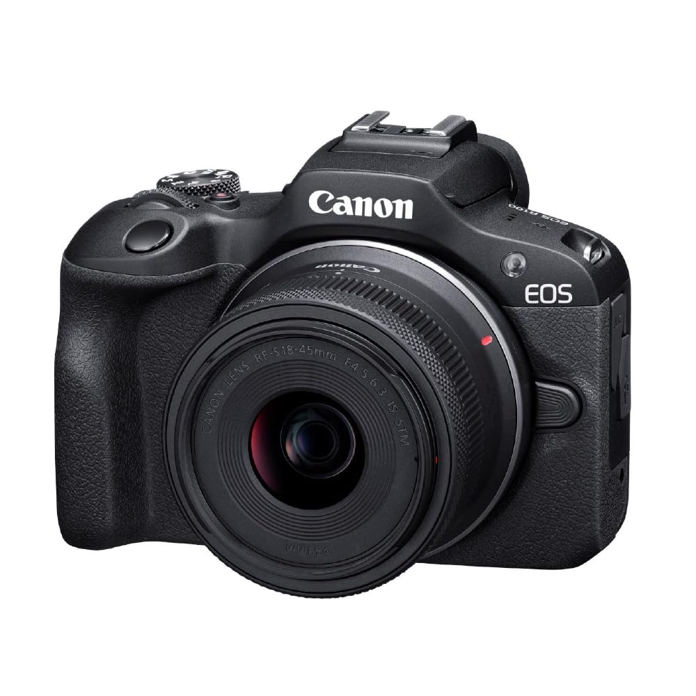 Canon ミラーレス一眼カメラ EOS R100 標準ズームレンズキット(RF-S18-45) ブラック/APS-C/約356g EOSR100-1845ISSTMLK|Maison Outre