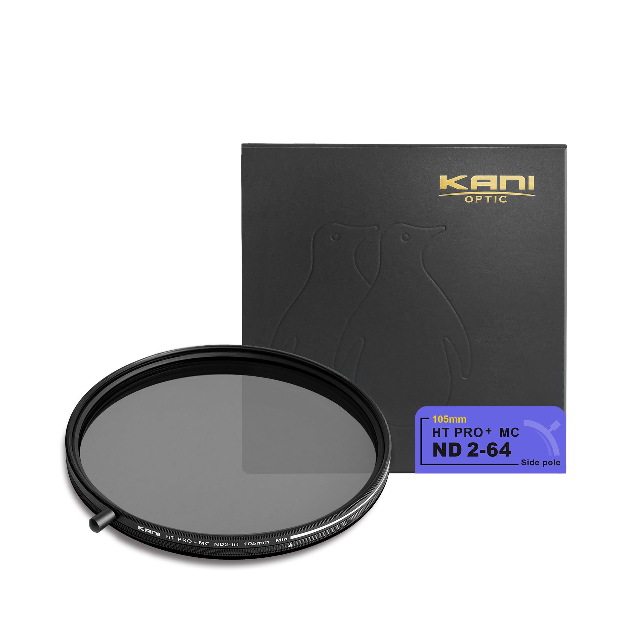 KANI 105mm 可変NDフィルター HT PRO+ MC ND2-64 減光効果最大6絞り分 着脱式調整用ノブ付 高濃度時X状ムラ抑制 低反射 撥水 撥油 防汚 ナノコーティング 809285｜Maison Outre 17,973円