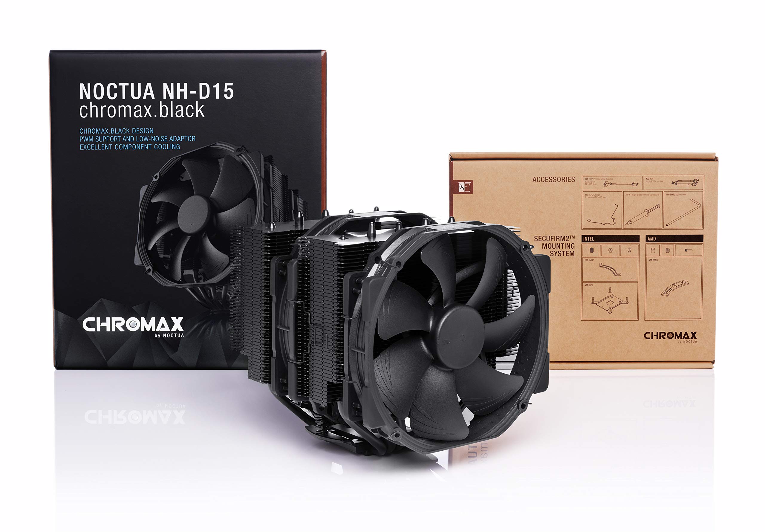 Noctua NH-D15 chromax.black, ツインタワー CPUクーラー (140mm, ブラック)|Maison Outre