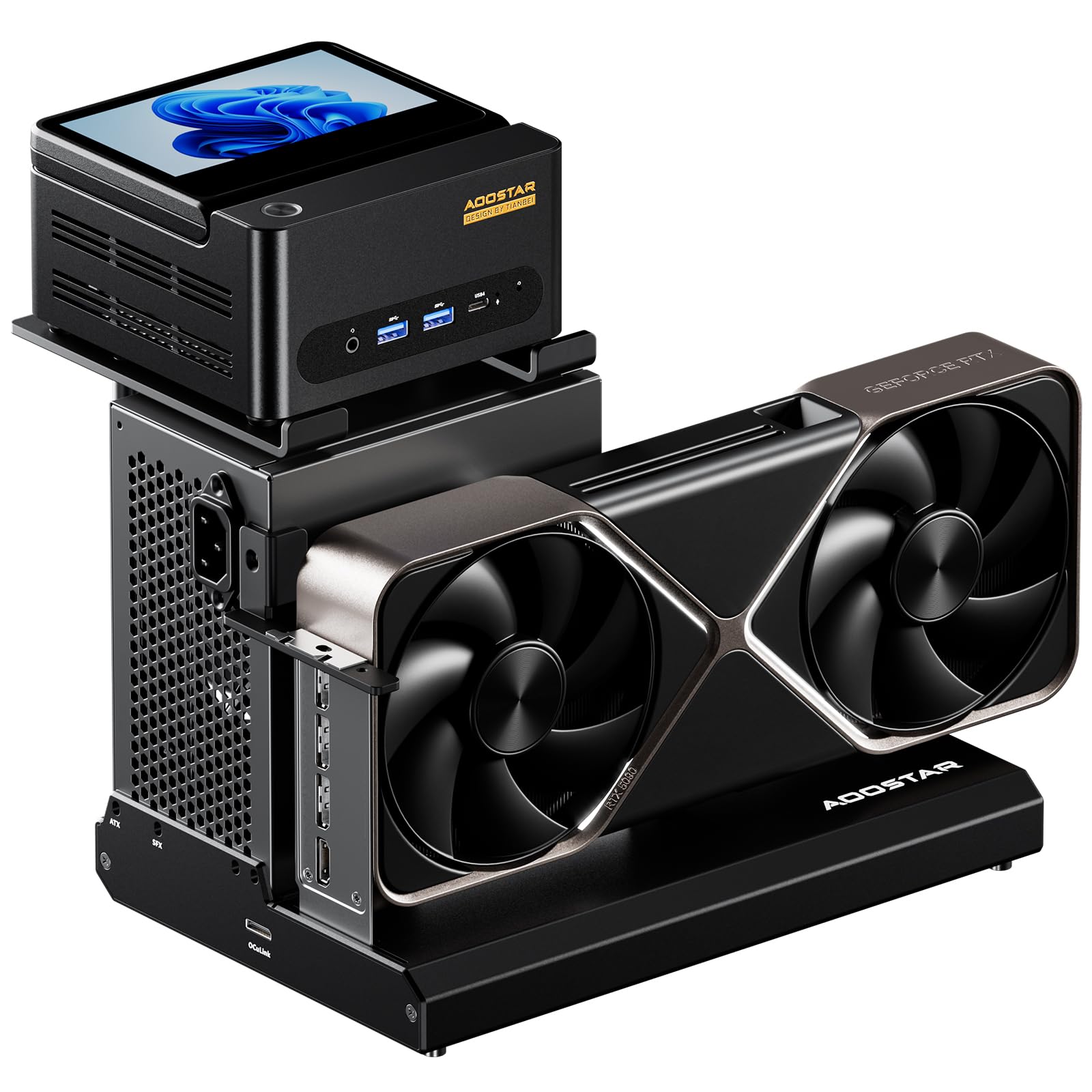 AOOSTAR EG01 外付けGPU ドッキングステーション, OCuLink インターフェース搭載 - PCIe 4.0 x4 64Gbps 高速伝送，オープンフレーム設計 (EG01、 OCULink)｜Maison Outre
