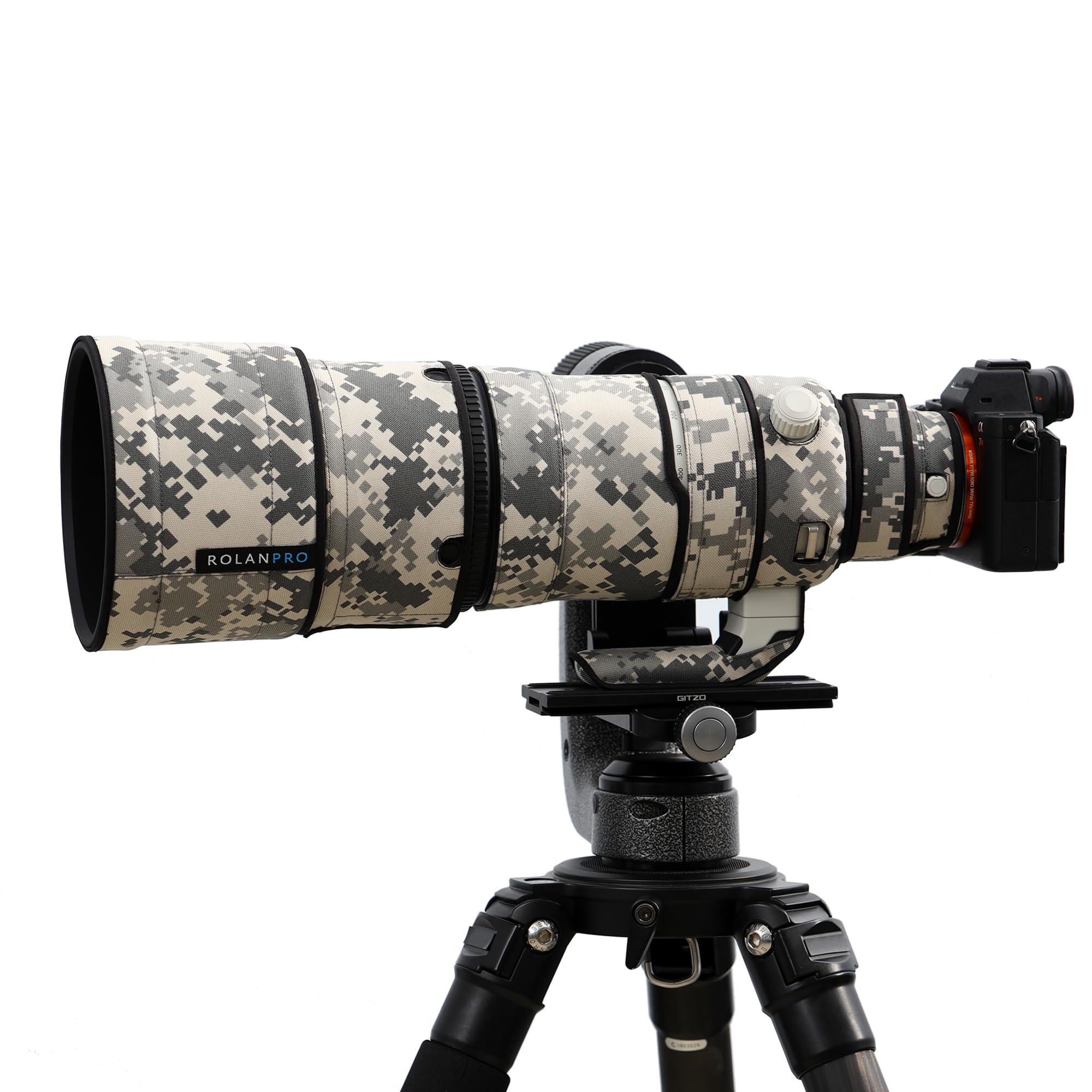 ROLANPRO レンズカバー ソニー FE 100-400mm F4.5 GM OSS 対応(SEL100400MC) 用 防水 迷彩 レインコート レンズ保護ケース 野鳥観察 アウトドア撮影(#UCP迷彩)|Maison Outre