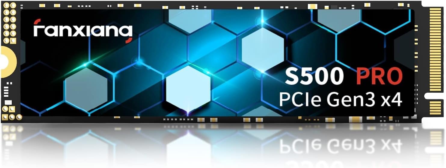 fanxiang SSD 1TB NVMe PCIe Gen3.0x4 3200MB/s TLC 3D NAND M.2 2280 内蔵SSD 32Gb/s ノートパソコン/デスクトップに対応 640TBW 5年保証 S500 Pro|Maison Outre