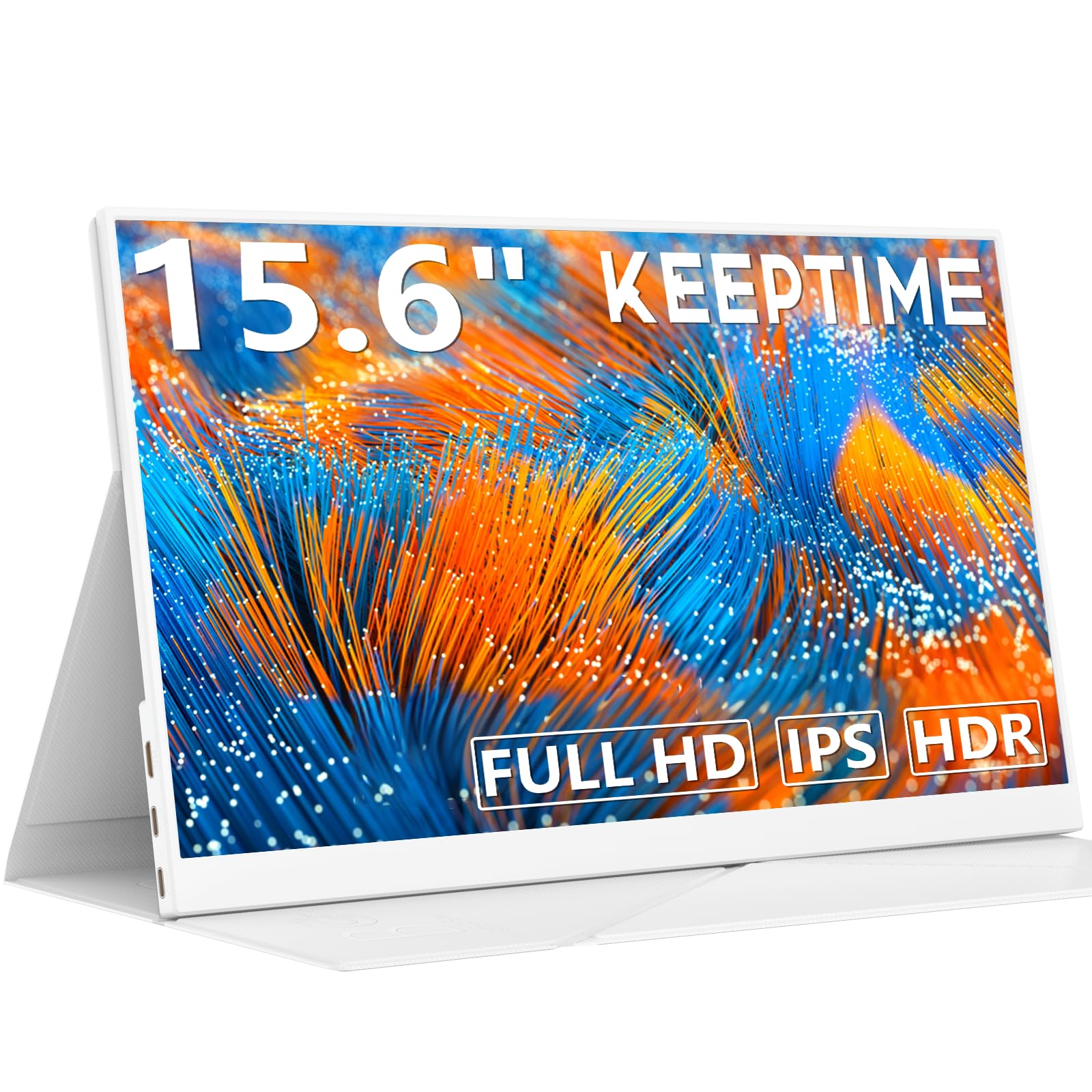 KEEPTIME モバイルモニター 15.6インチ 1920*1080 モバイルディスプレイ ポータブルモニター IPS液晶パネル 非光沢画面 薄型 軽量 マグネット保護カバー付き USB Type-C ミニHDMI PS4/XBOX/Sw-itch/PC|Maison Outre