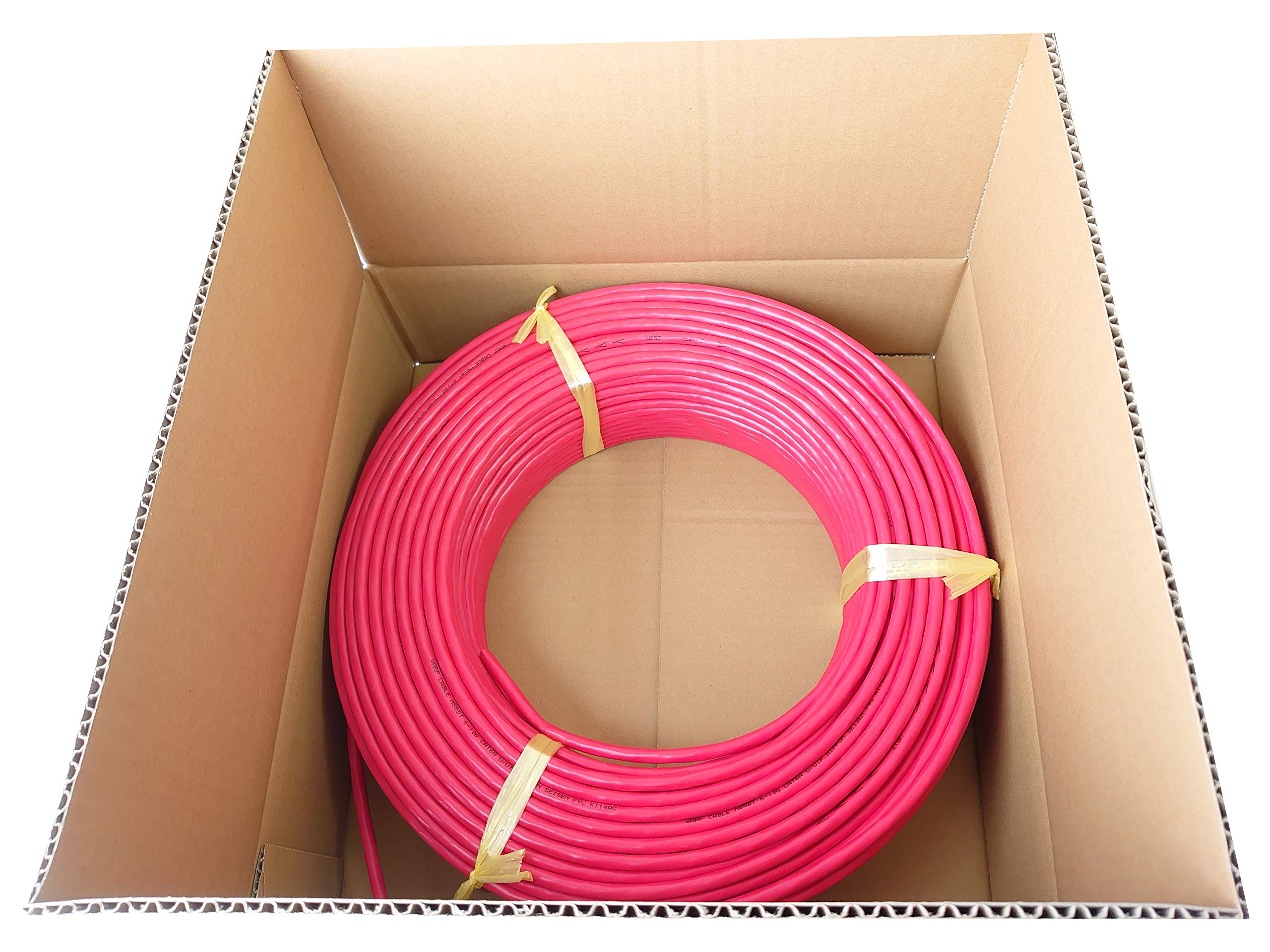 日本製線 10Gギガビット伝送対応 Cat6A U/UTP LANケーブル 100m巻(赤色) 4P NSGDT6-10G-WARP(RD)(100)|Maison Outre