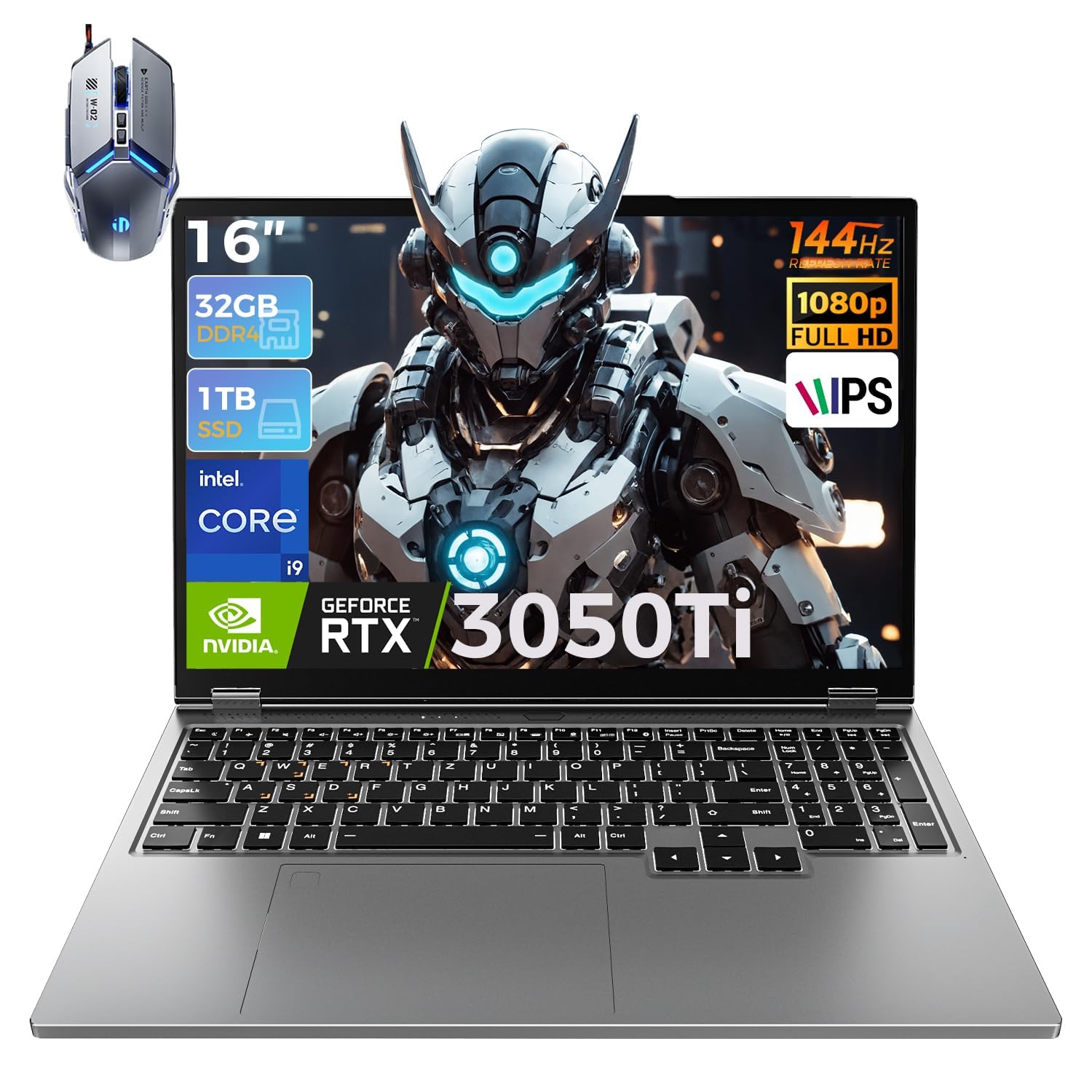 TOPGRO S1 pro ゲーミングノートPC【Core i9-9880H 最大4.8GHz RTX3050Ti】16GBメモリ/1TB SSD 16インチ【ゲーミングマウス/マウスパッド付き】 ノートパソコン 8コア/16スレッド ゲームモード/日本語|Maison Outre