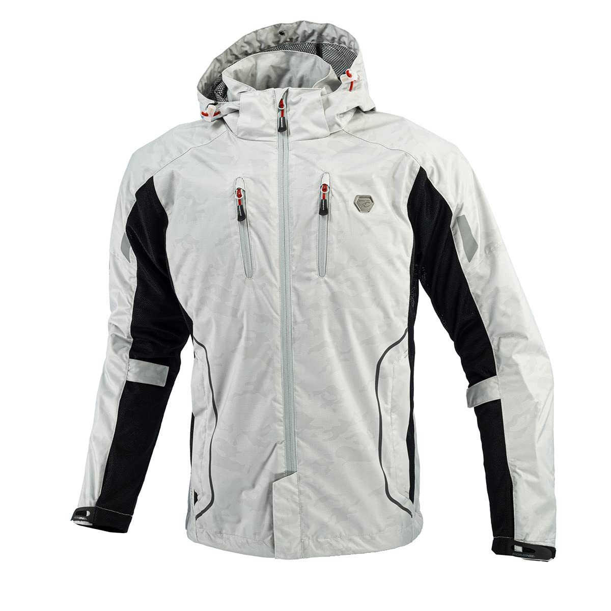 [KOMINE] バイク用 ジャケット JK-1123 プロテクトハーフメッシュパーカ 07-1123 メンズ Silver Camo M｜Maison Outre