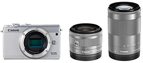Canon ミラーレス一眼カメラ EOS M100 ダブルズームキット ホワイト EOSM100WH-WZK｜Maison Outre