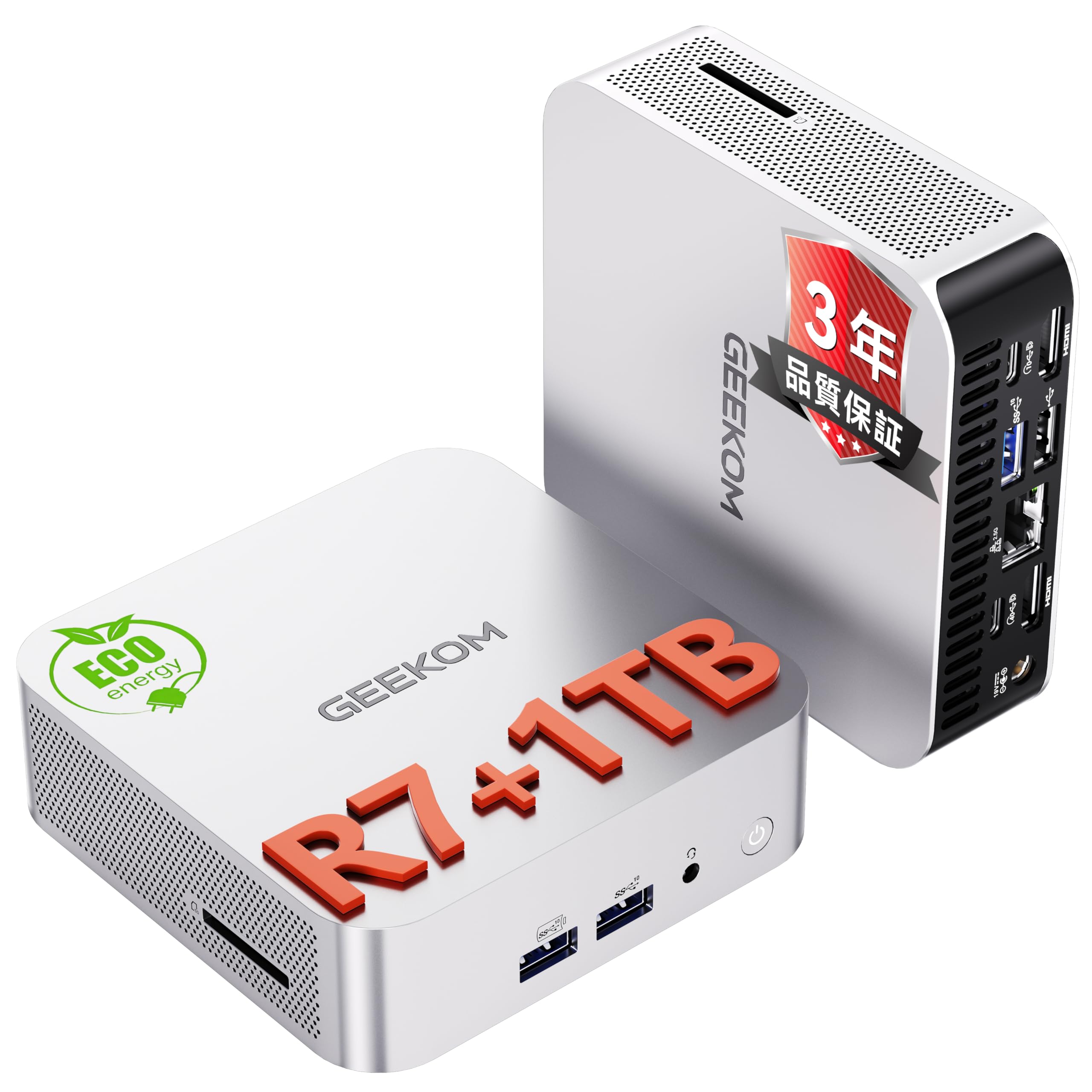 「R9級実力・8945HSと同コア」GEEKOM A8 ミニPC【3年保証・全金属CNC】AMD Ryzen 7 8745HS（8845HS/H255より高性能mini pc）1TB SSD+16GB DDR5|Radeon 780M|USB4（OcuLi｜Maison Outre