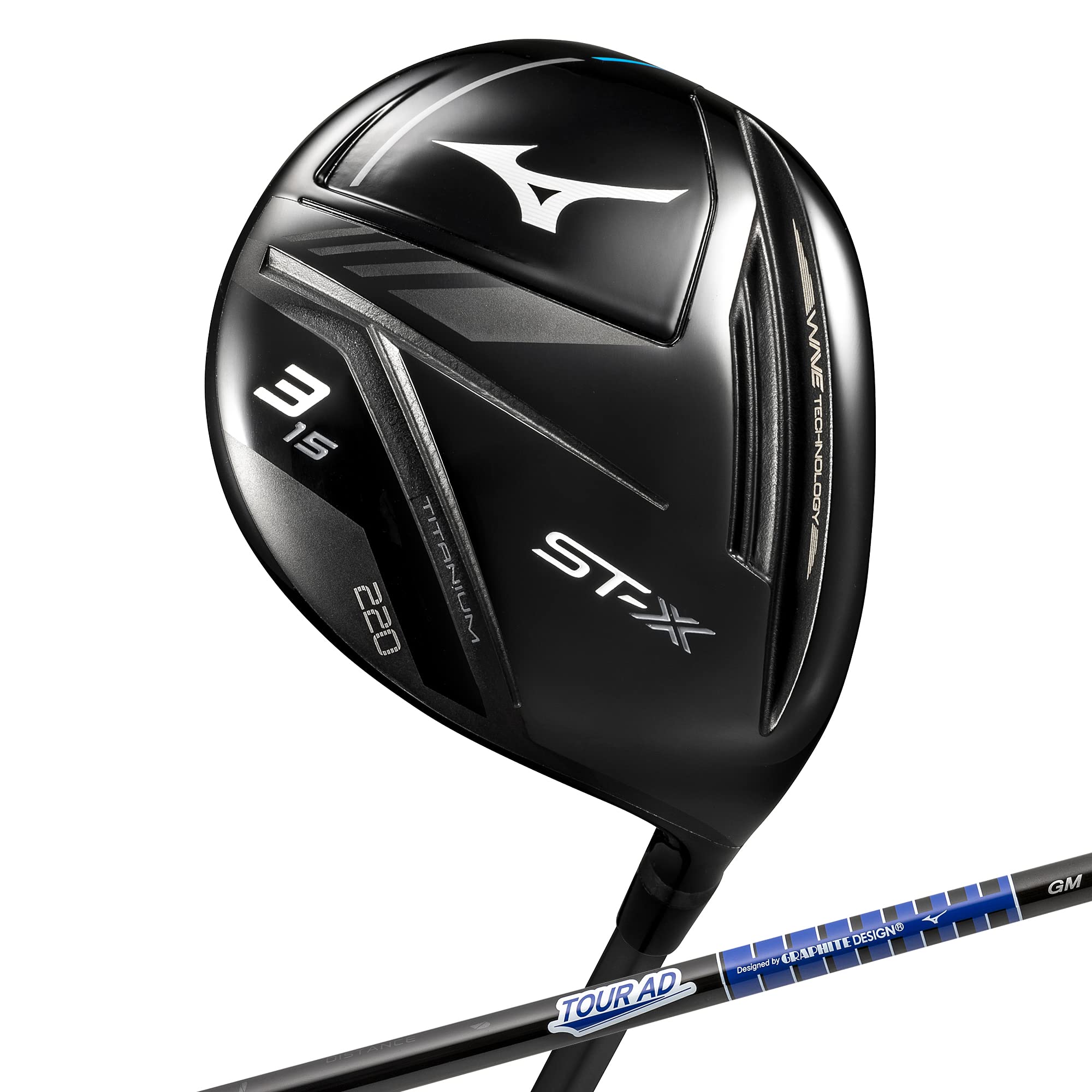 MIZUNO(ミズノ) ゴルフクラブ ST-X 220 チタンフェアウエーウッド メンズ 右利き用 【カタログ純正シャフト装着モデル】 TOUR AD GM F カーボンシャフト 番手/3番 ロフト角/15度 フレックス/R 5KJTB49753