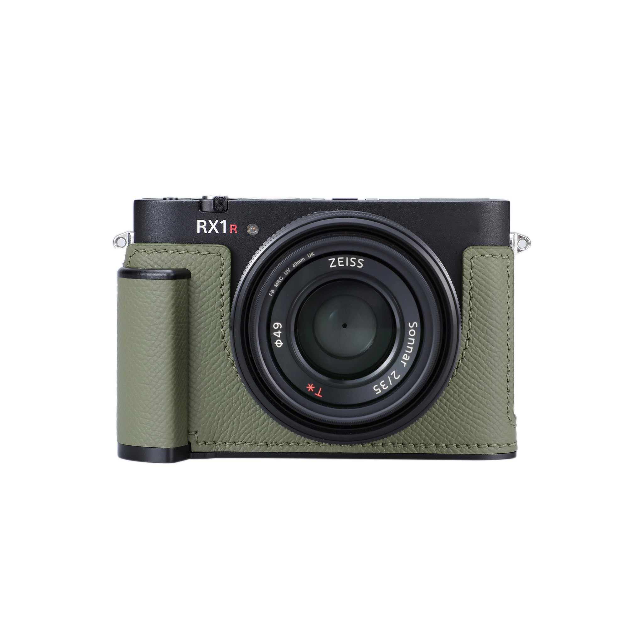 SIUTATDSH カメラハーフケース Sony Cyber-shot rx1riii rx1r3用、ビンテージメタル本革インスタントカメラ保護ケース Sony rx1m3用 スタイリッシュ ポータブル 耐衝撃 (GreenJ)｜Maison Outre