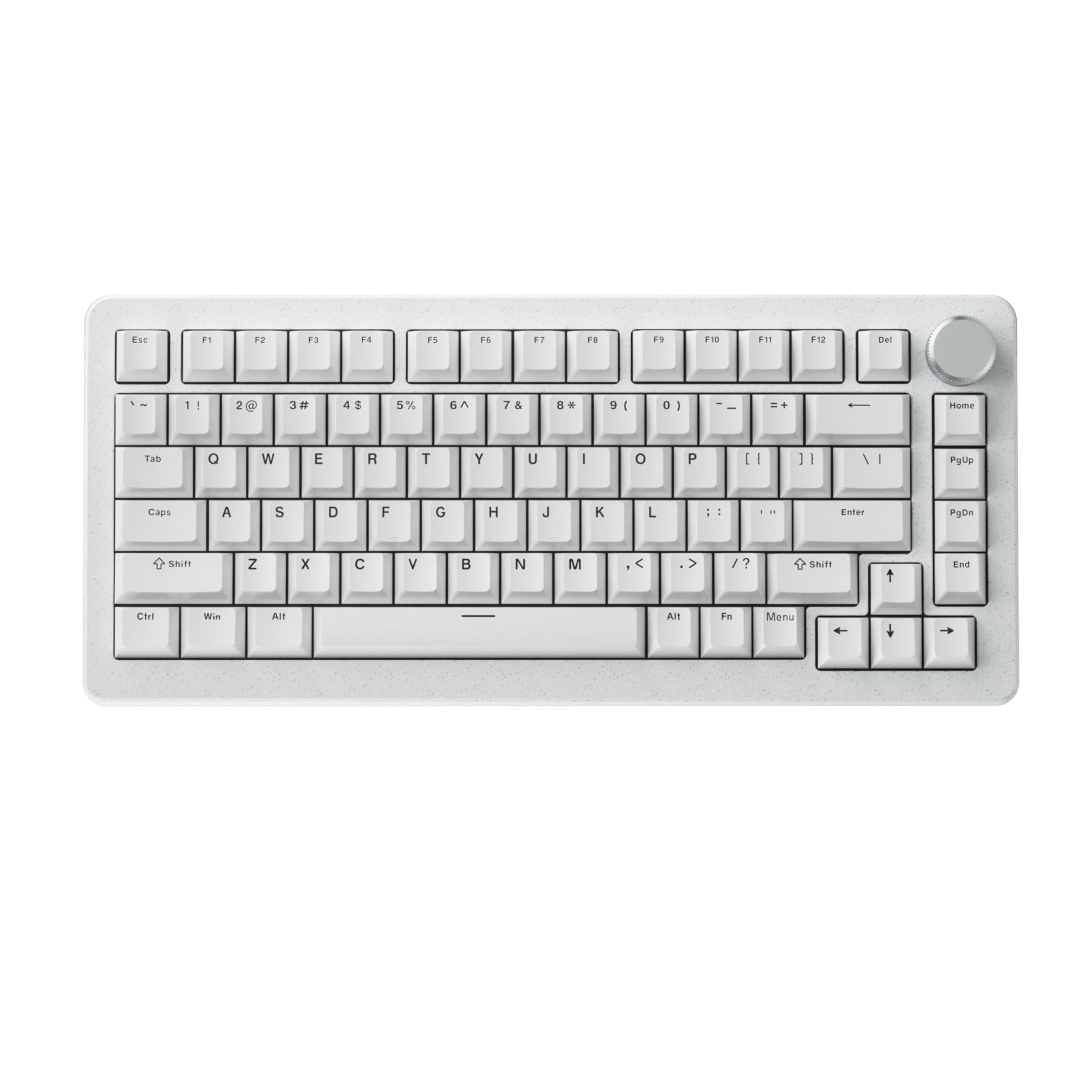 DrunkDeer A75 Pro ラピッドトリガー メカニカルゲーミングキーボード サイレント磁気スイッチ 調節可能な作動 PBT キーキャップ チェリープロファイル RGB 75% 82キー ANSI 有線 ノブ付き、ホワイト｜Maison Outre