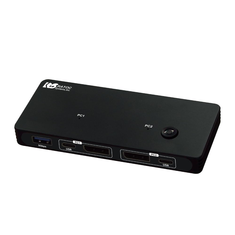 ラトックシステム 8K 30Hz DisplayPort パソコン 切替器 2台 RS-260DP-8K KVM スイッチ PC CPU 切り替え DP|Maison Outre