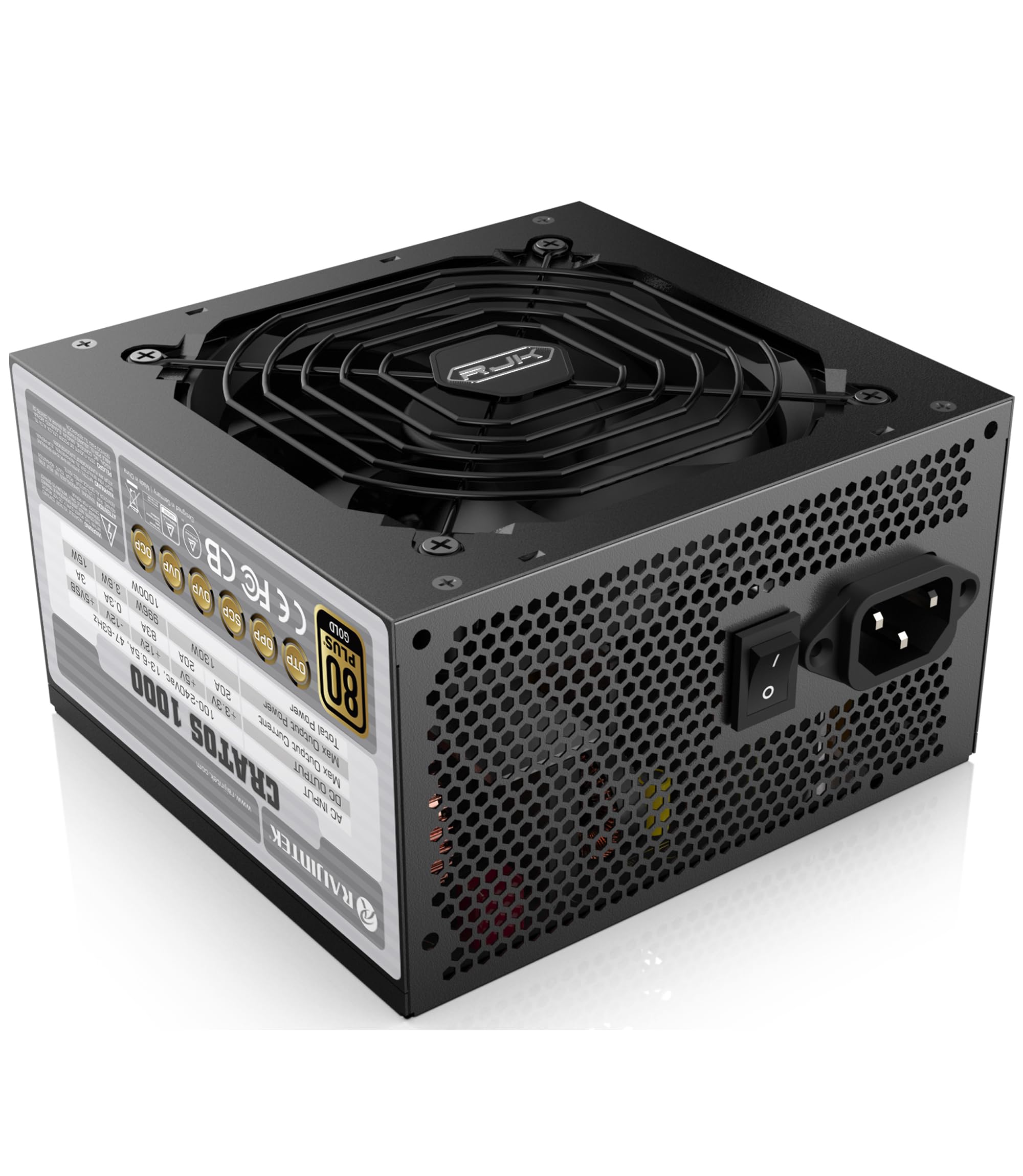 RAIJINTEK CRATOS 1000 BLACK 電源ユニット ATX3.0/3.1対応 80PLUS Gold 認証 1000W Full Modular (0R30B00005)|Maison Outre