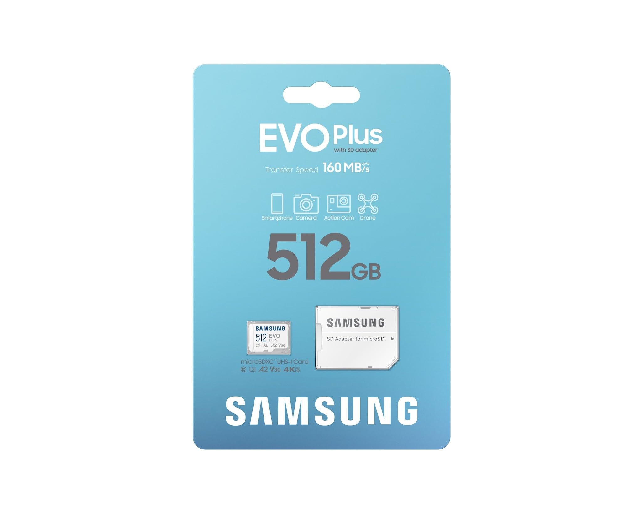 Samsung EVO Plus microSDXC メモリーカード 512GB 160MB/秒 U3 V30 A2 ・MB-MC512SA/APC (2024シリーズ)|Maison Outre