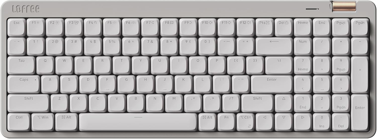 Flow Lite 100キーロープロファイルメカニカルキーボード、75%スワップ可能な充電式ワイヤレスキーボード2.4G無線接続、Bluetooth接続、Windows、Macの有線接続/スペクターリニアキースイッチ(マーブル)英・配列 技適認証取得|Maison Outre
