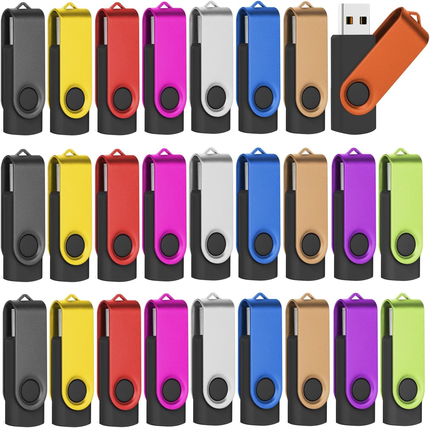 TEWENE USBメモリ 2GB 50個セット USBフラッシュメモリー 回転式 高速 USBフラッシュドライブ ストラップホール付きません まとめ買い 10色ミックスグカラー USB2.0 低容量 業務用|Maison Outre