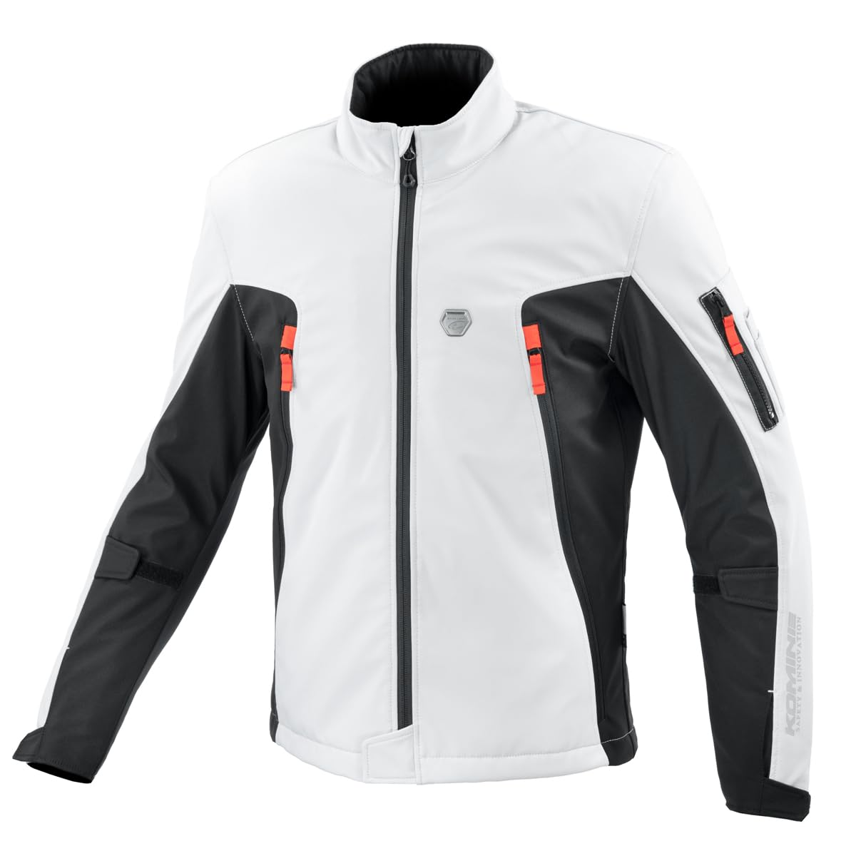 [KOMINE] バイク用 ジャケット JK-628 プロテクトソフトシェルサーマルジャケット トゥオーノ L.Grey 3XL 07-628 Light Grey Black｜Maison Outre